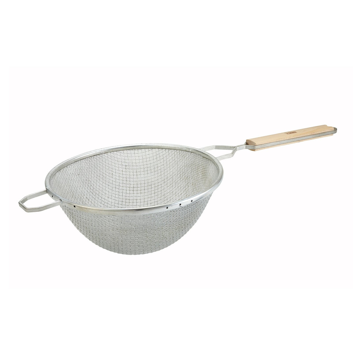 Winco Strainer, 10.25-Inch Diameter, Fine Double Mesh, Medium, Tin, Tan