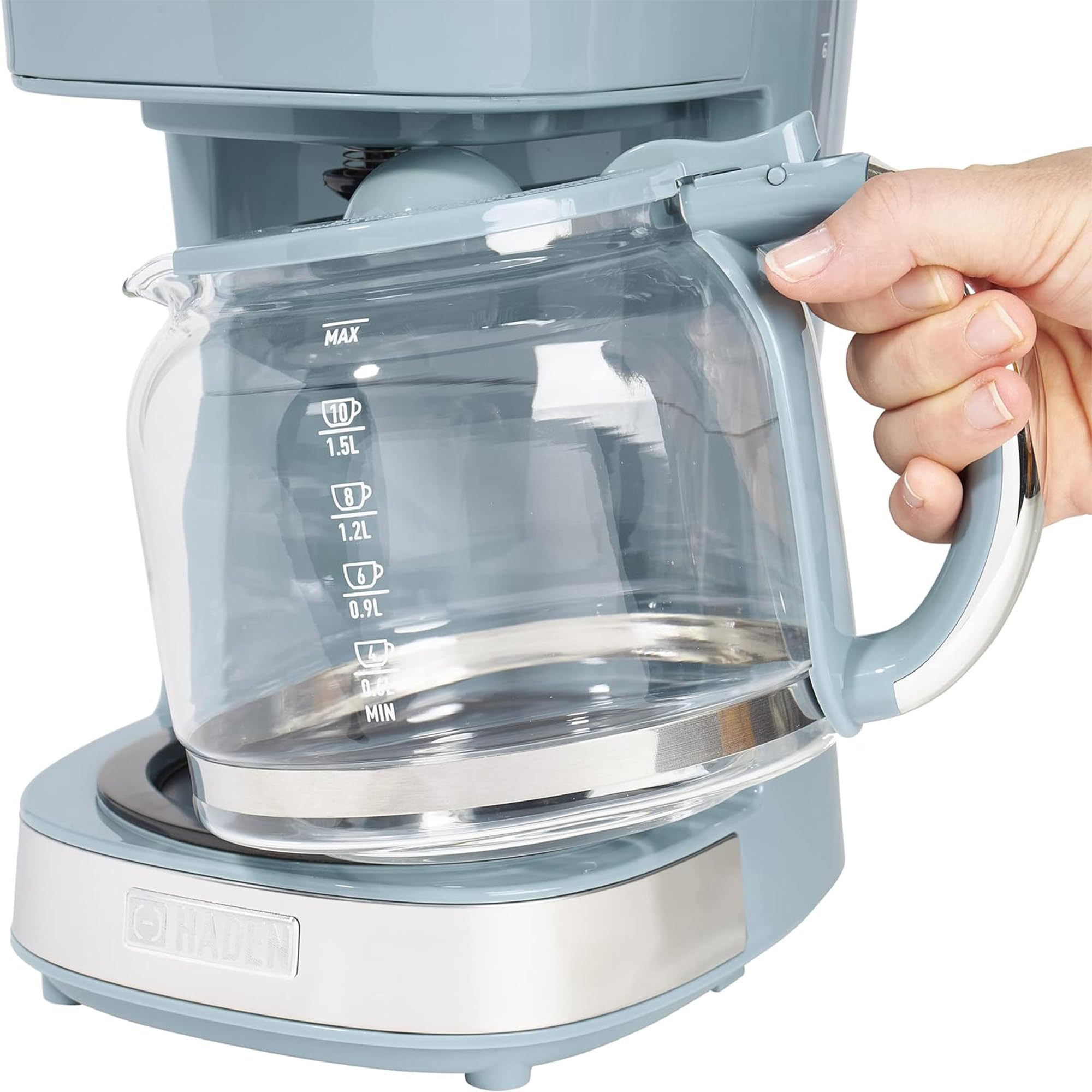 Haden Brighton Coffee Machine, 12 Cup Programmable Drip Coffee Maker With Auto Shut-Off Function And Reusable Washable Water Fil