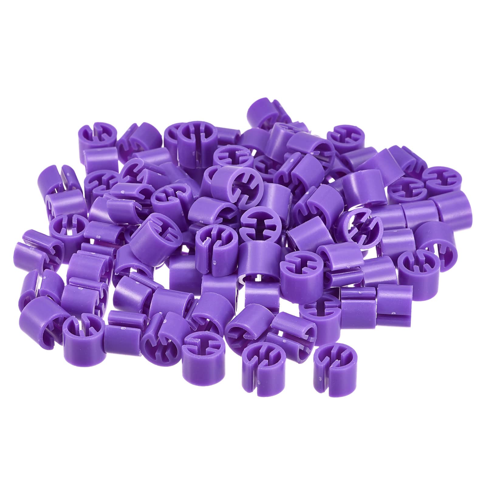 Meccanixity Clothes Hanger Markers Blank Tags Fit 3.5Mm Rod For Garment Color Coding Purple, Pack Of 150