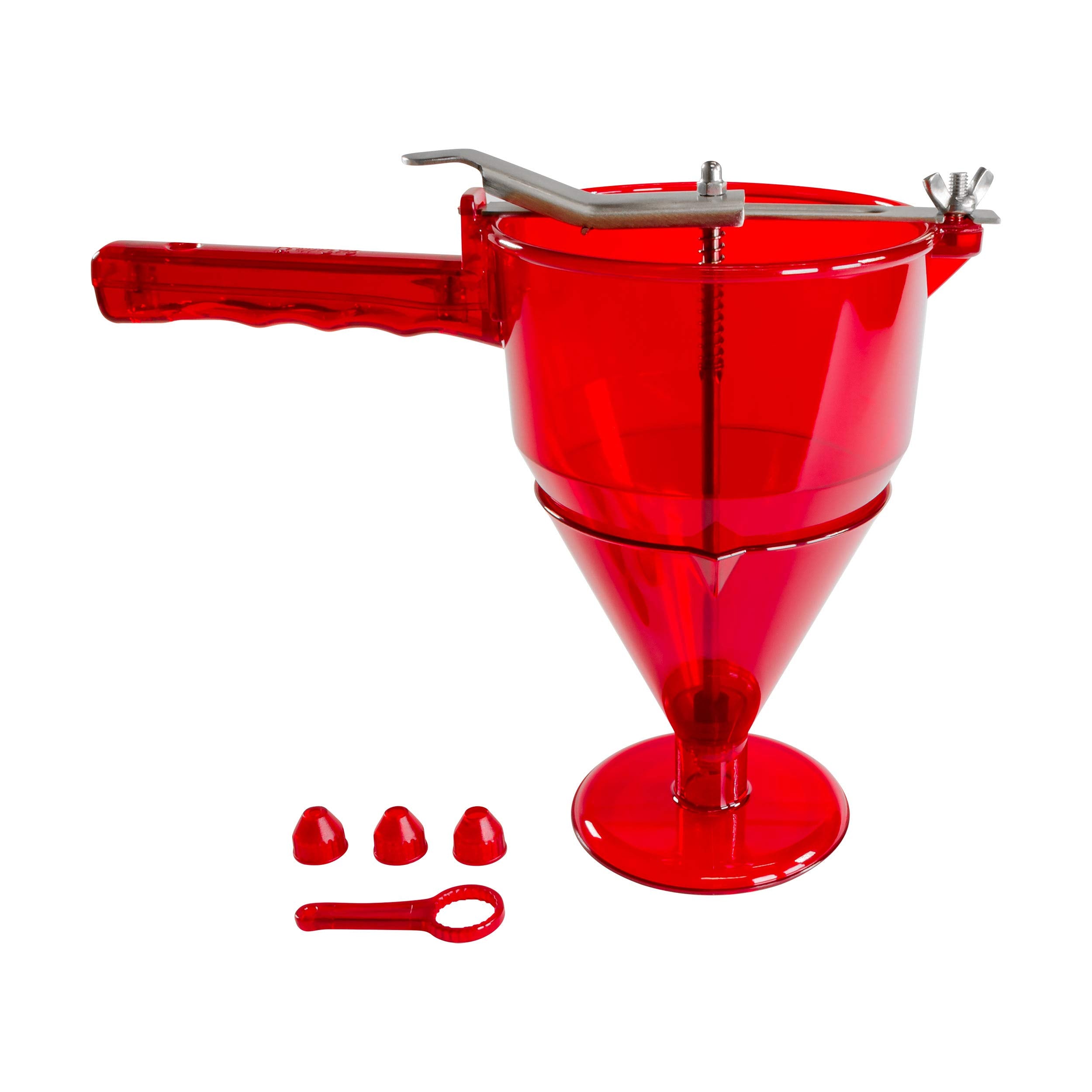Fat Daddio'S Confectionery Funnel, 1-Liter, Translucent Red