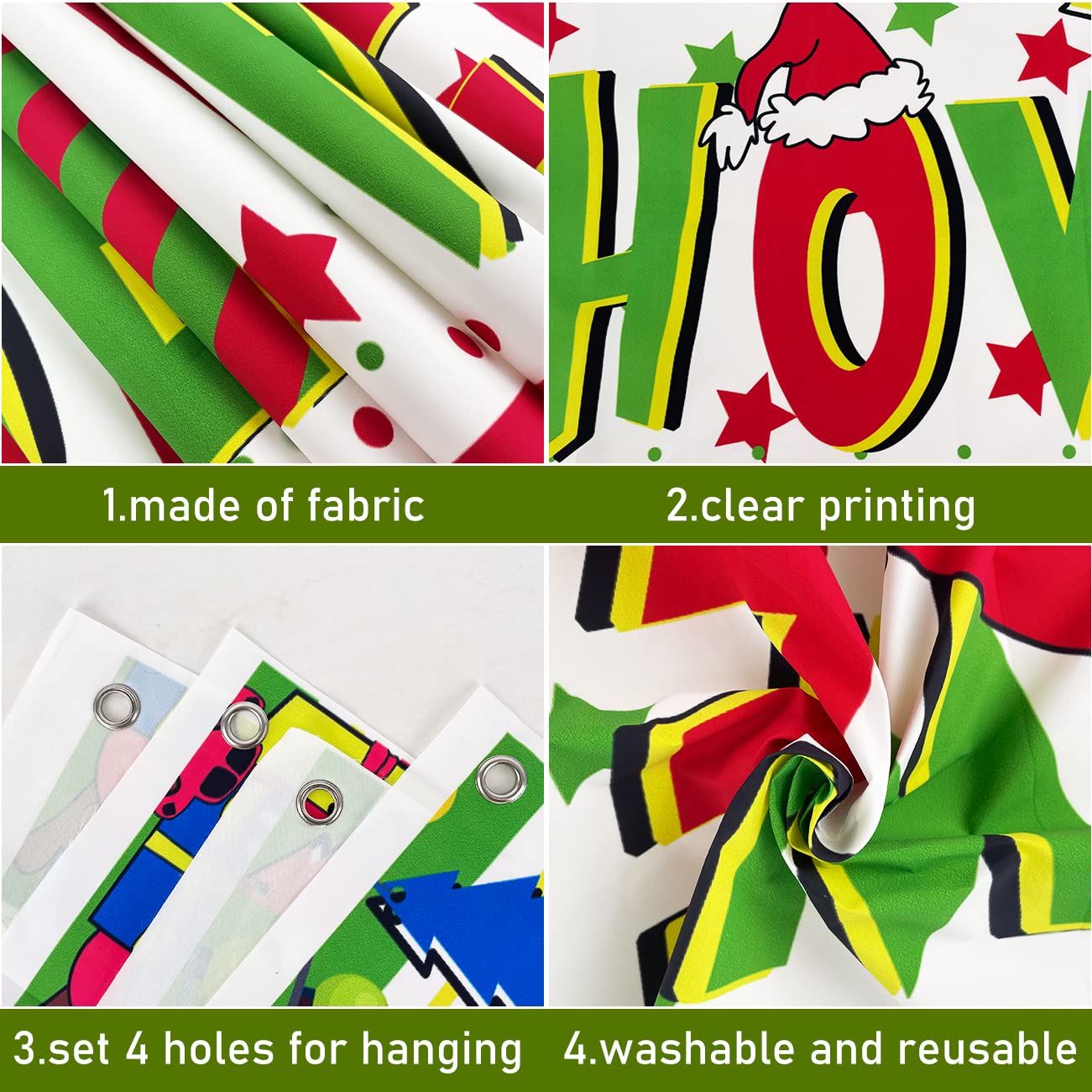 Large Whoville Christmas Decorations Banner Welcome To Whoville Yard Sign Hanging Banner Outdoor Christmas Decorations Grinch Ba