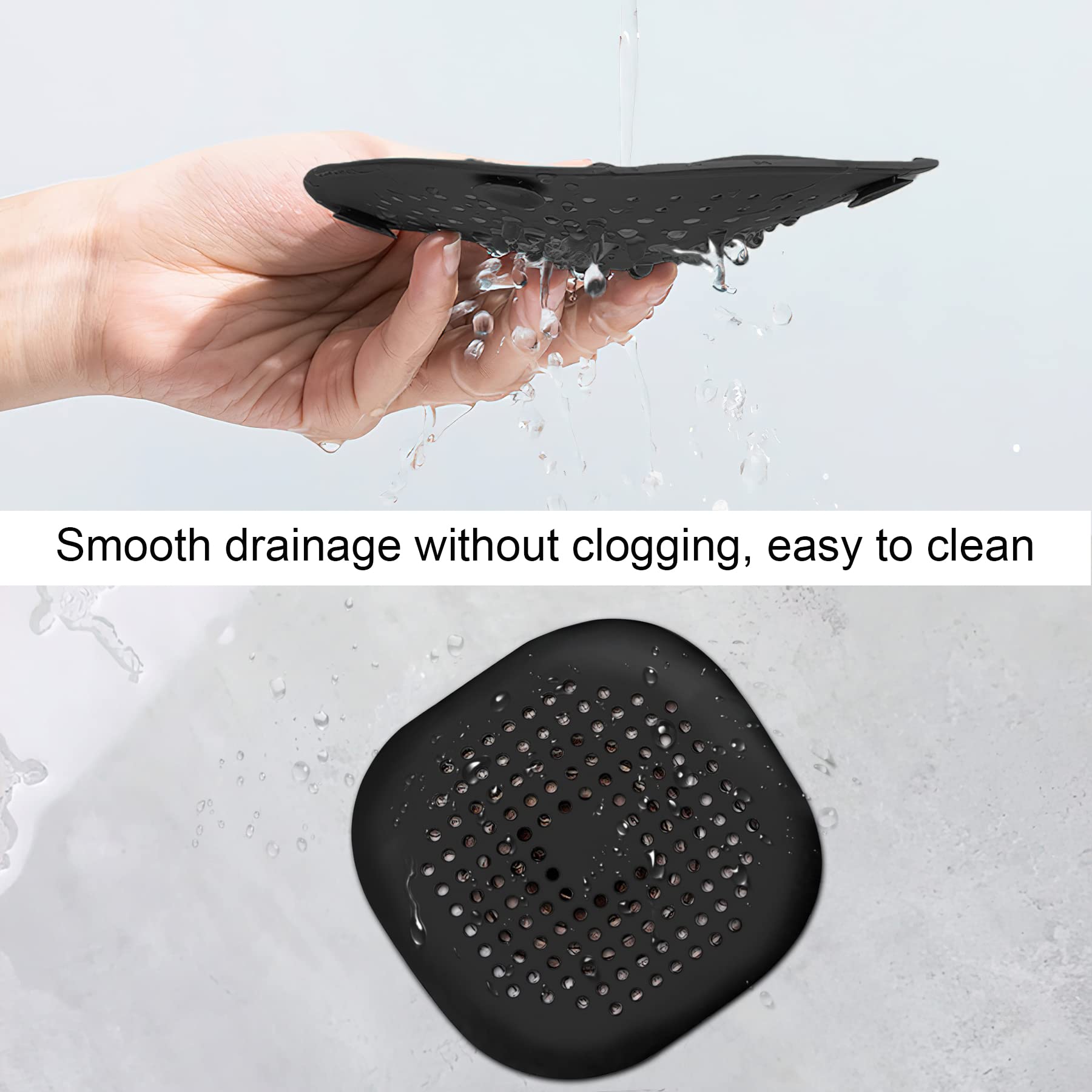 4 Pieces Shower Drain Hair Catcher Bathtub Stopper Home Drain Protectors Drain Cover With Sucker Water Trap Sink Cover For Bathr