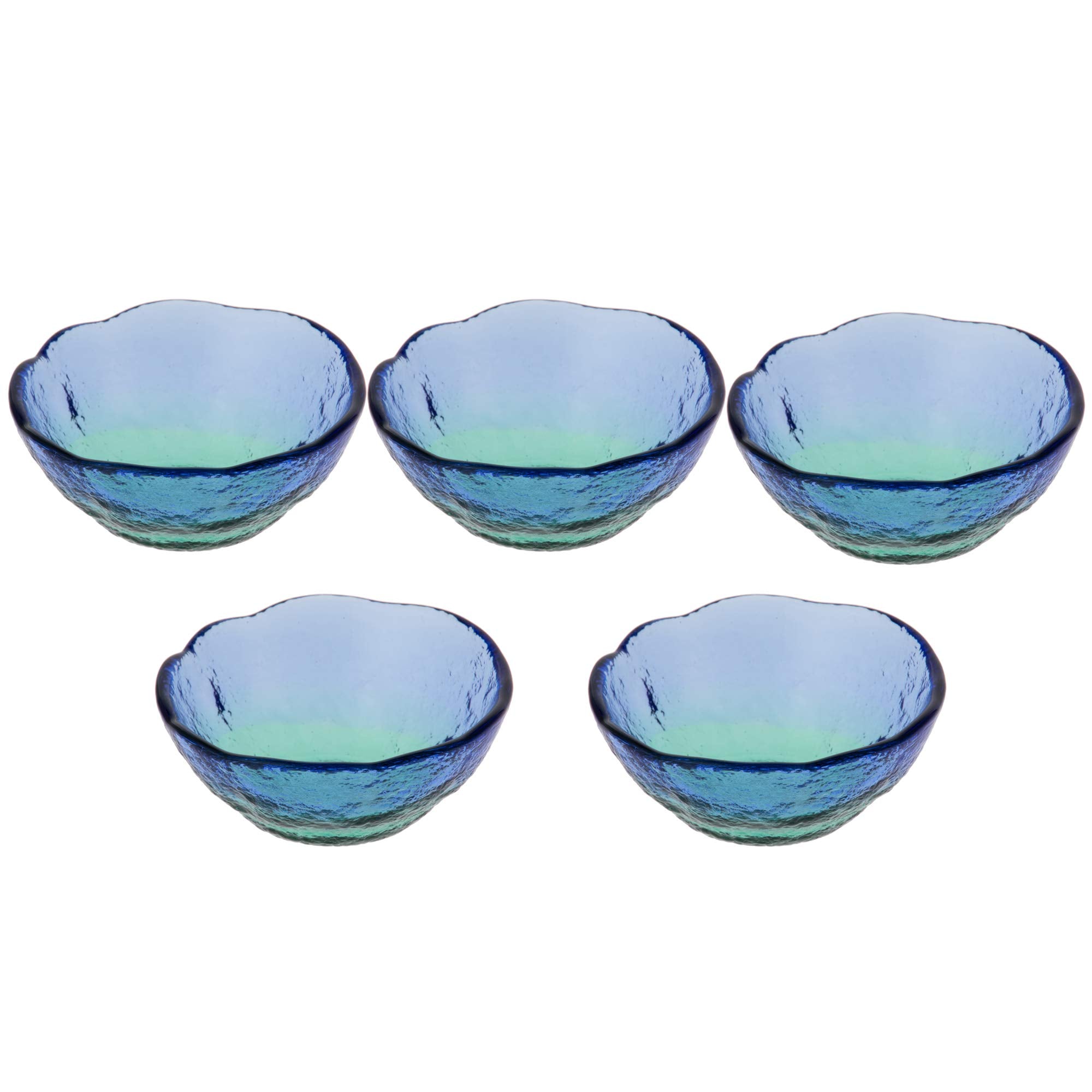 ???????? Toyo Sasaki Glass WA3301 Small Bowl, Blue/Green, Approx. f3.2 x 1.3 inches (8.2 x 3.2 cm), Coral Sea, Choko, Made in Ja