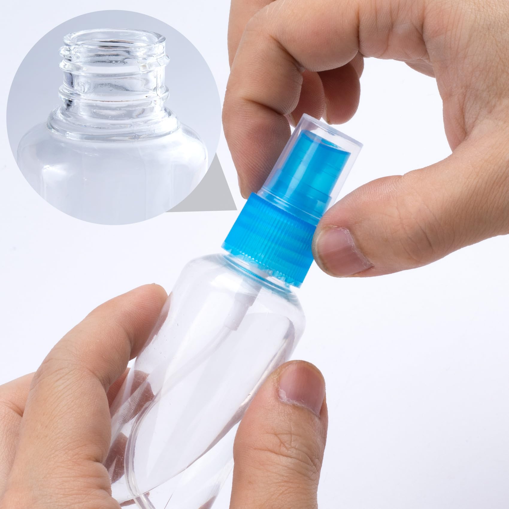 Winsyison 8Pcs Fine Mist Sprayer Caps, Plastic Spray Bottle Nozzle, Nozzle Tops Replacement For Cleaning Solutions- Blue