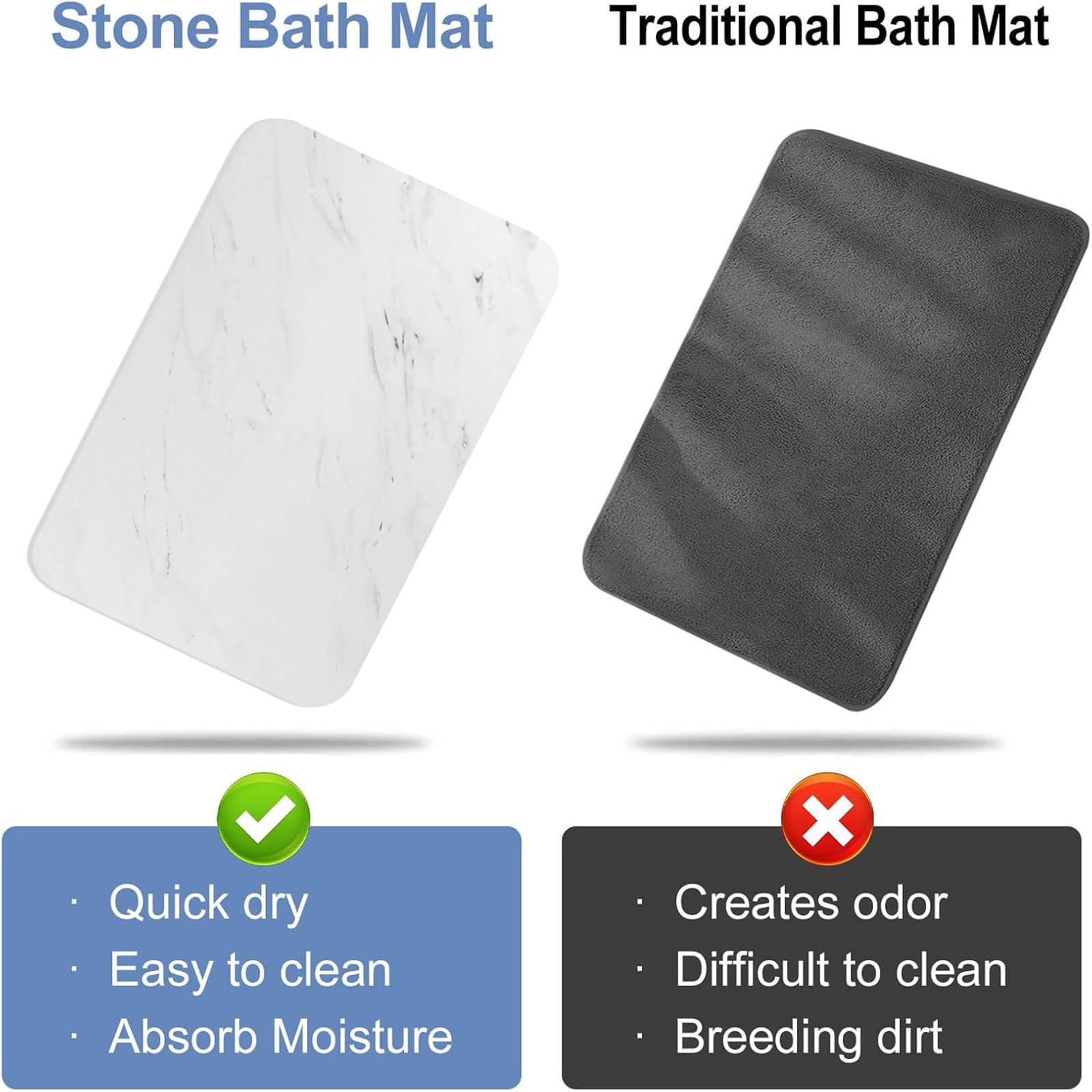 Stone Dish Drying Mat For Kitchen Counter,Set Of 3,Super Absorbent Diatomaceous Earth Dish Drying Mat, Non-Slip Heat Resistant S
