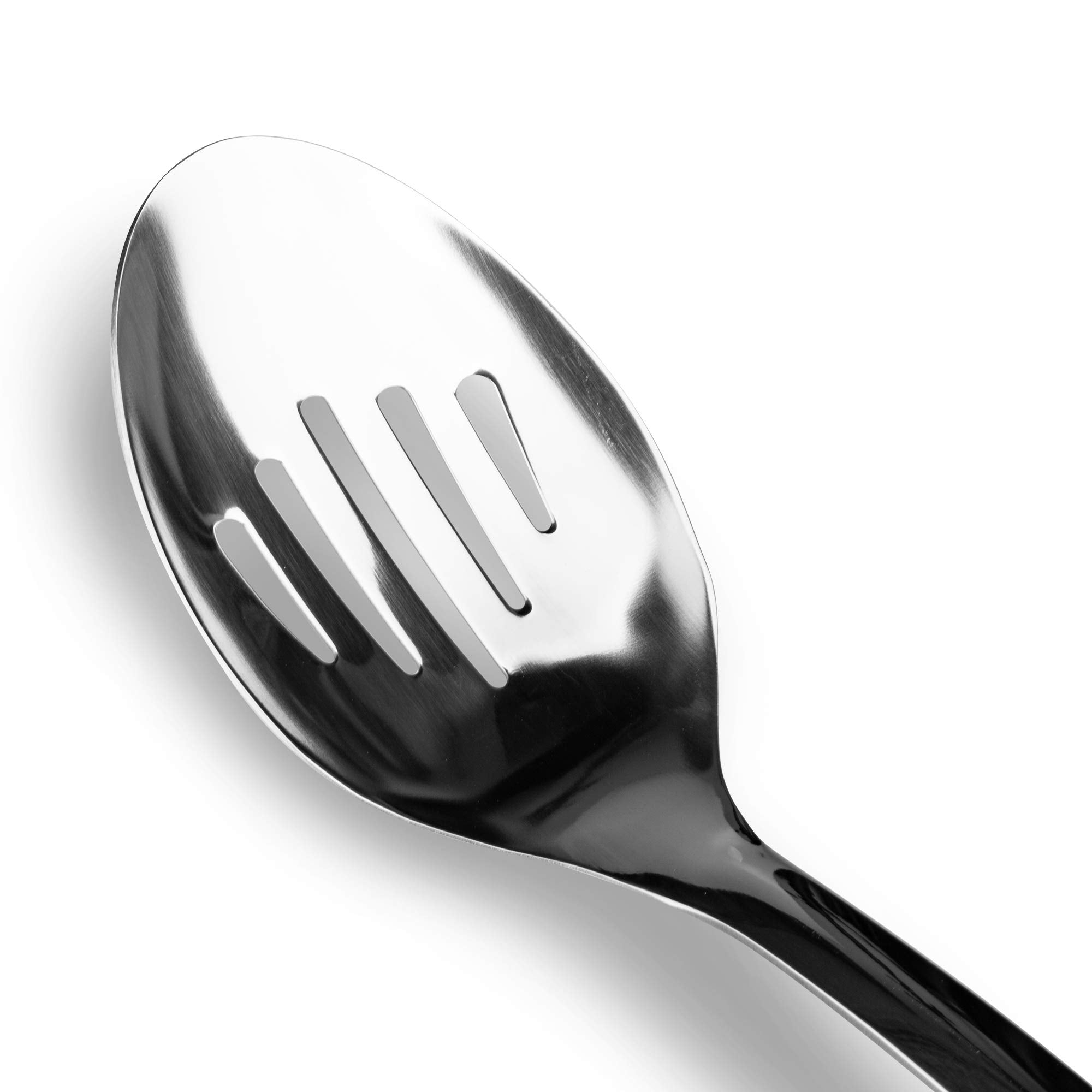 Brushed Stainless Steel Non-Slip Ergonomic Handle Spoon