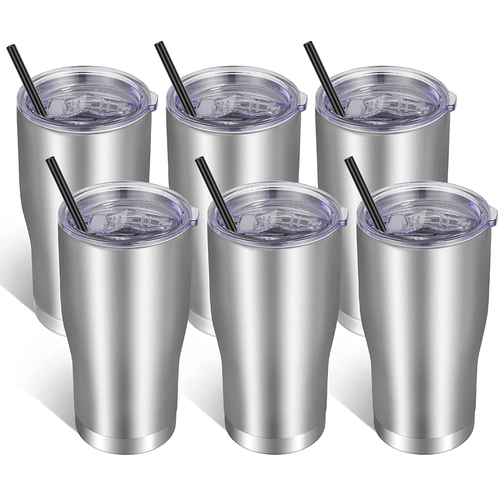 Vegond 20Oz Tumbler Stainless Steel Tumbler Cup With Lid And Straw Vacuum Insulated Double Wall Travel Coffee Mug(Stainless 6 Pa