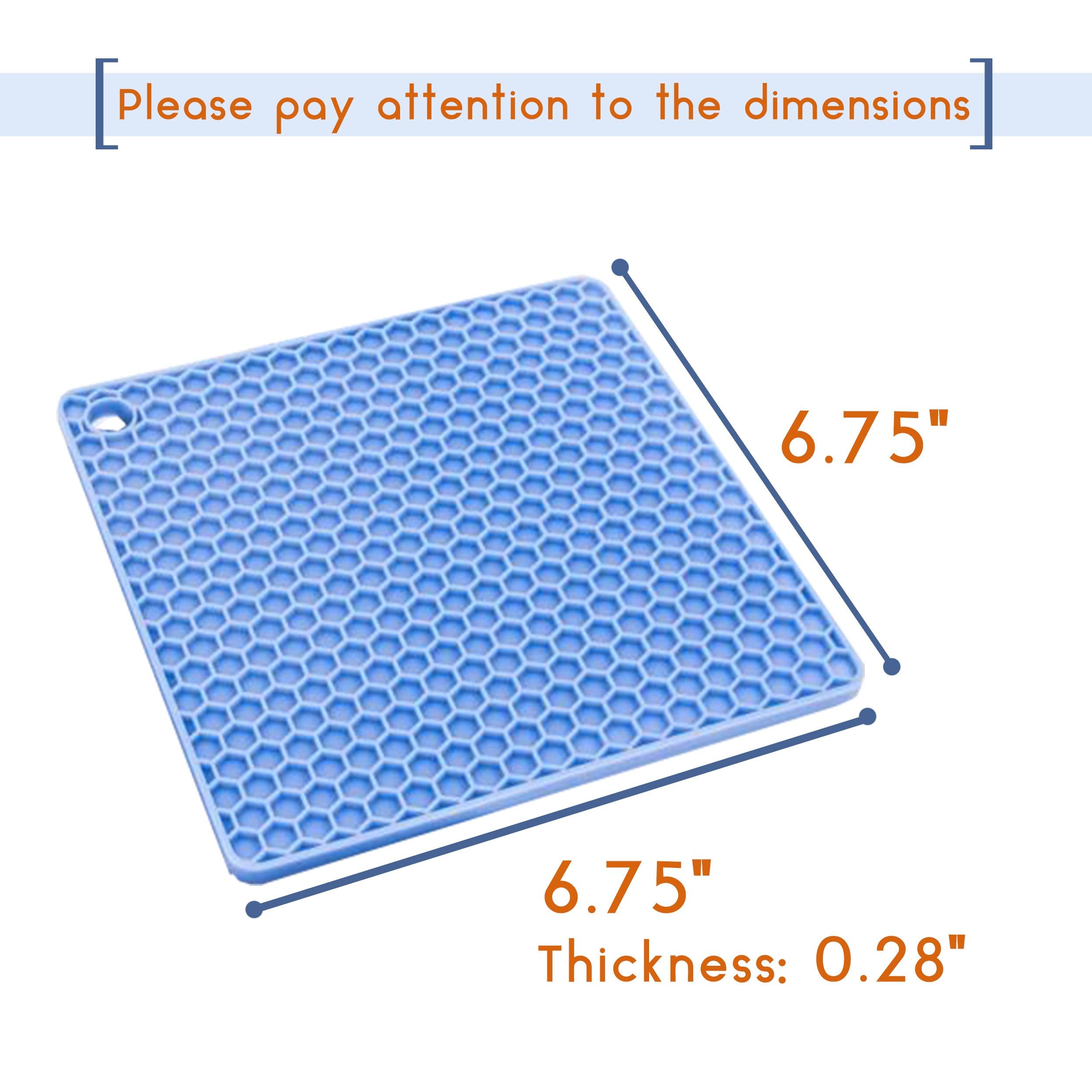 Btat- Silicone Trivet Mats, 2 Pack, Silicone Trivet, Silicone Hot Pads For Kitchen, Silicone Trivets For Hot Pots And Pans, Sili
