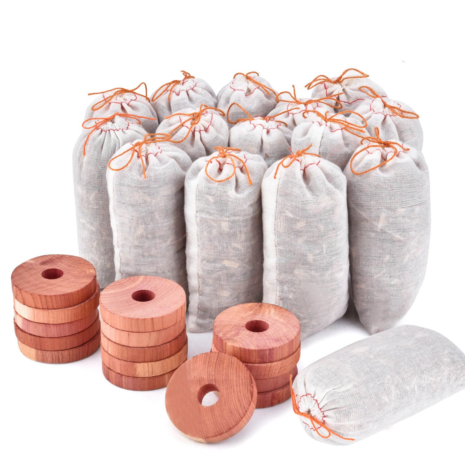 Homode Cedar Blocks For Clothes Storage, Cedar Sachets For Drawers And Closets Fresh Scent, Aromatic Ceder Wood Chips Hanging Ri