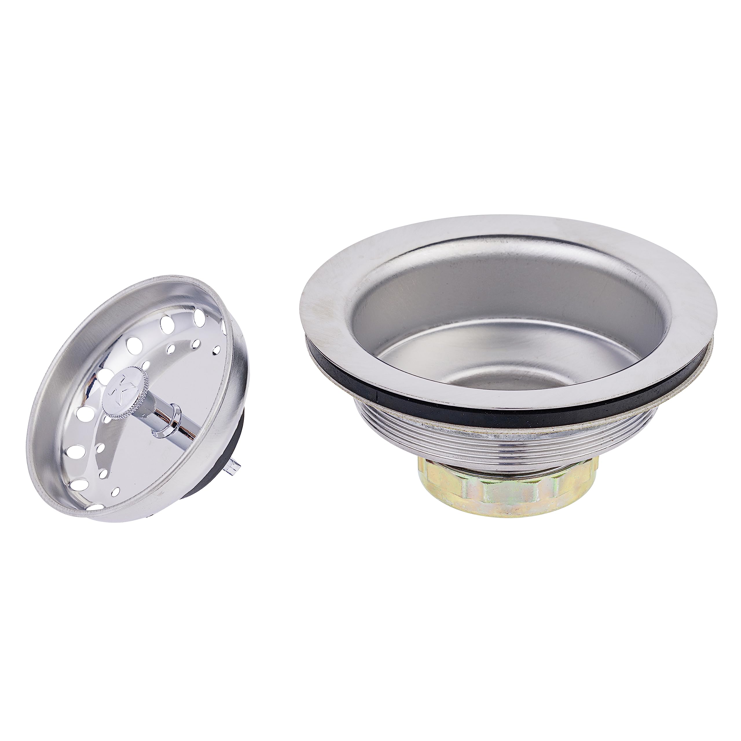 Keeney 1431Ssbx Sink Strainer With Fixed Post Basket, Stainless Steel