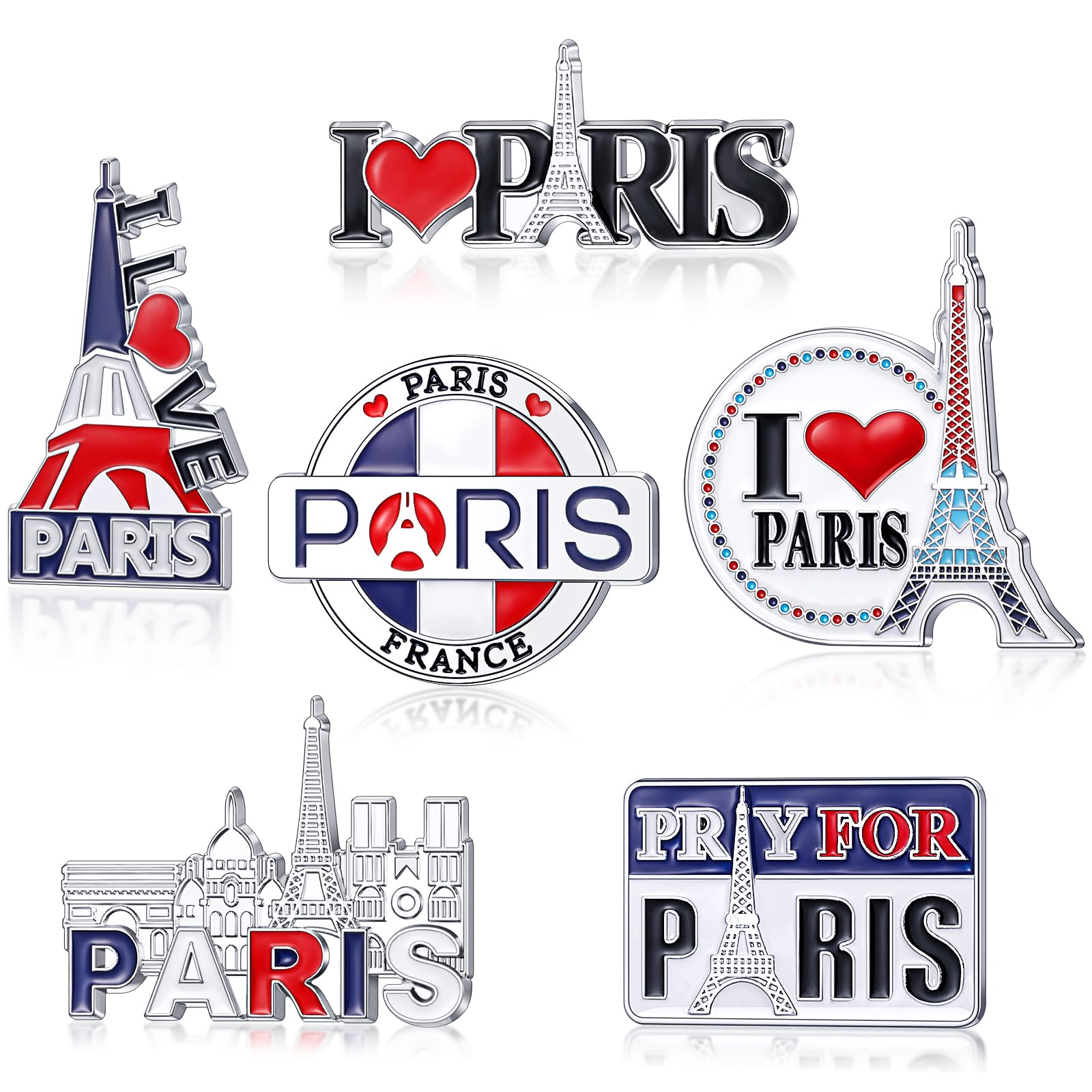 Konohan 6 Paris Magnet for Refrigerator Eiffel Tower Magnetic Souvenirs France Travel Gifts Decorative Magnet Collectible Souven