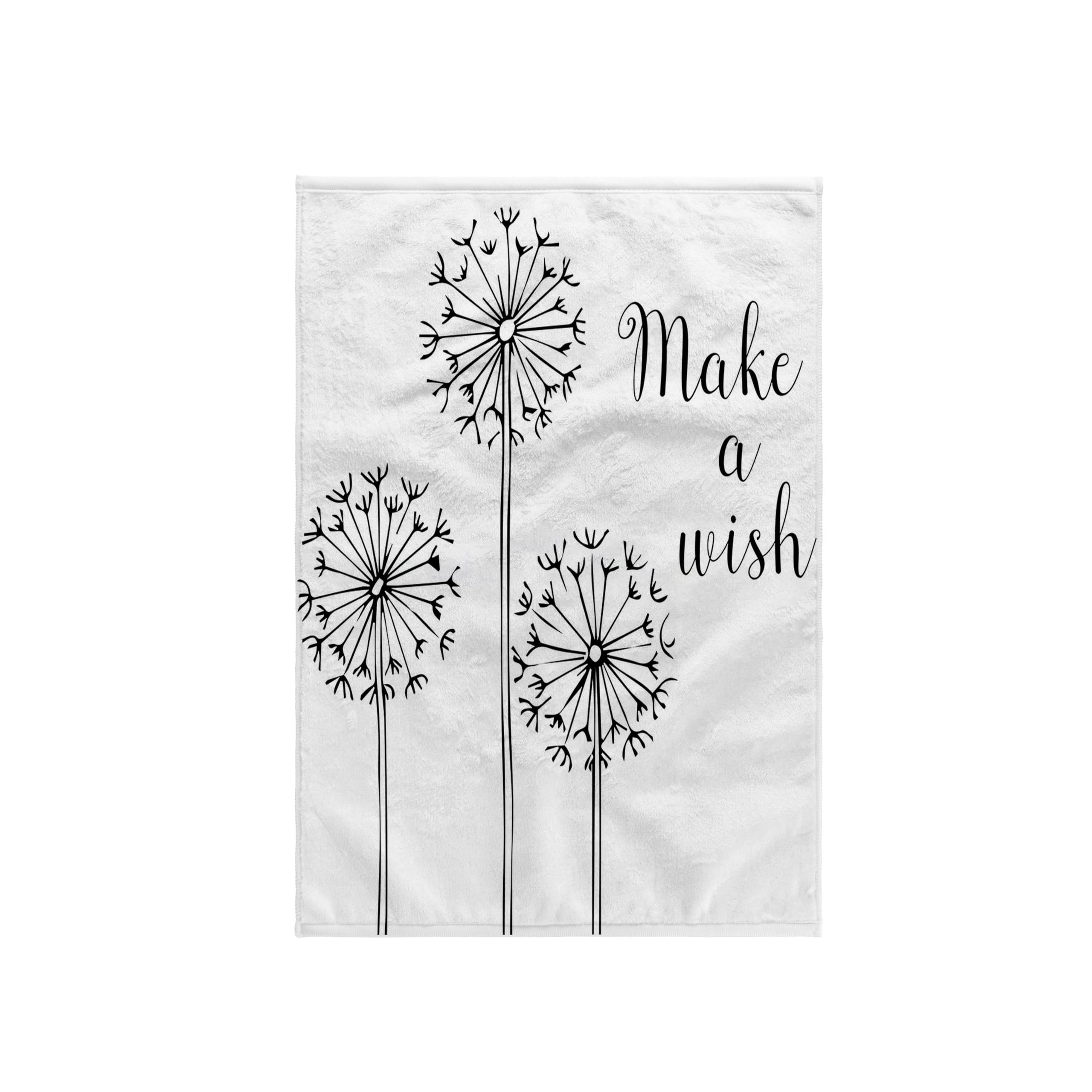 3D Rose Dandelion Make A Wish Hand Towel, 15 x 22, Multicolor