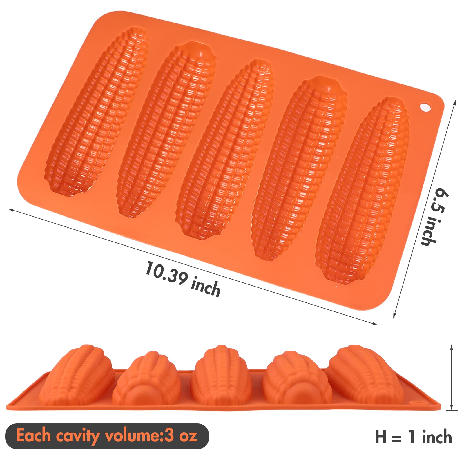 Webake Corn Stick Bread Pan Set Of 2, Silicone Corn Cob Bread Molds For Baking Corn Dog Pan Cornbread Southern Corn Sticks