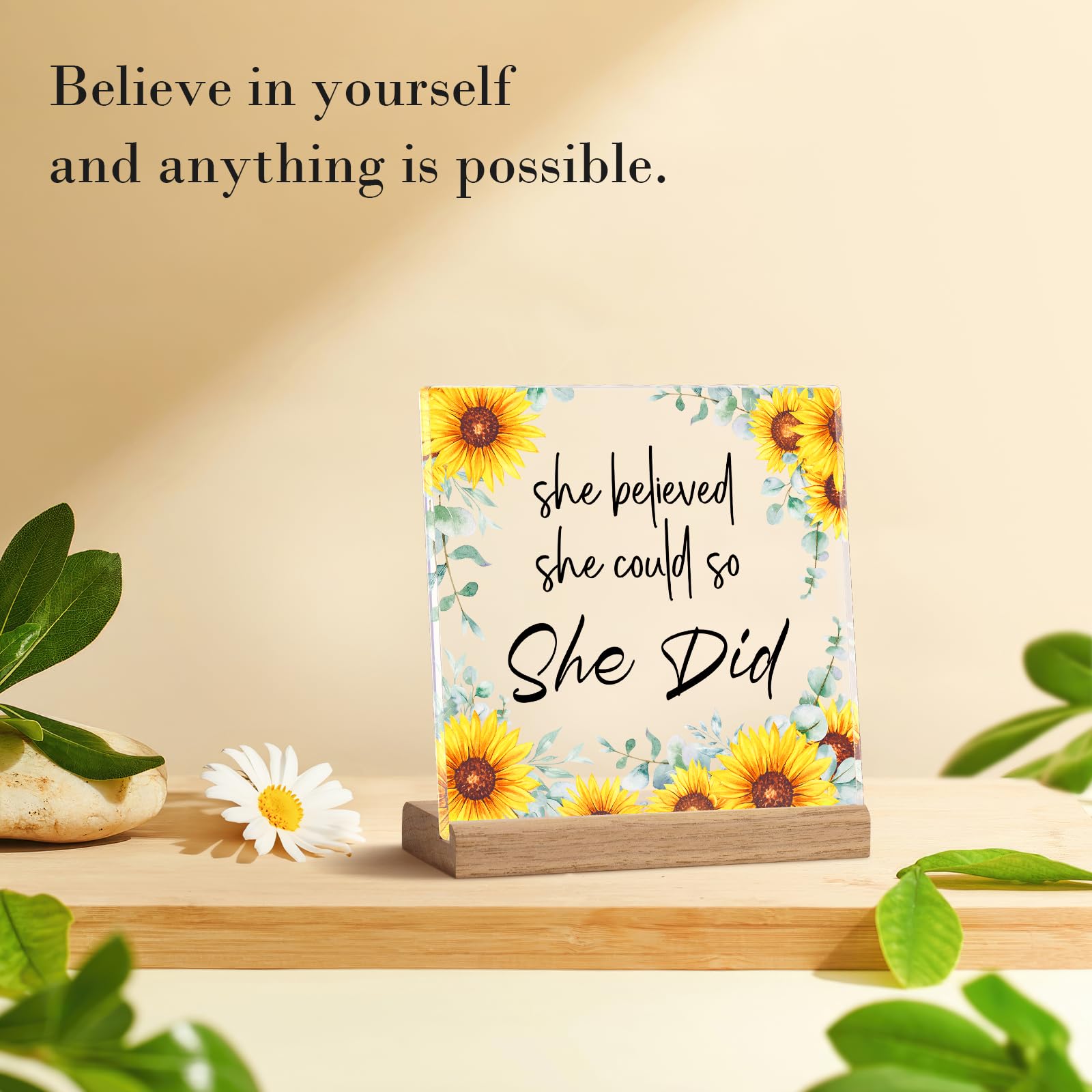 FreeJac She Believed She Could so She Did Gifts for Women, College Girls, Female Coworkers - Congratulations, New Job, Promotion