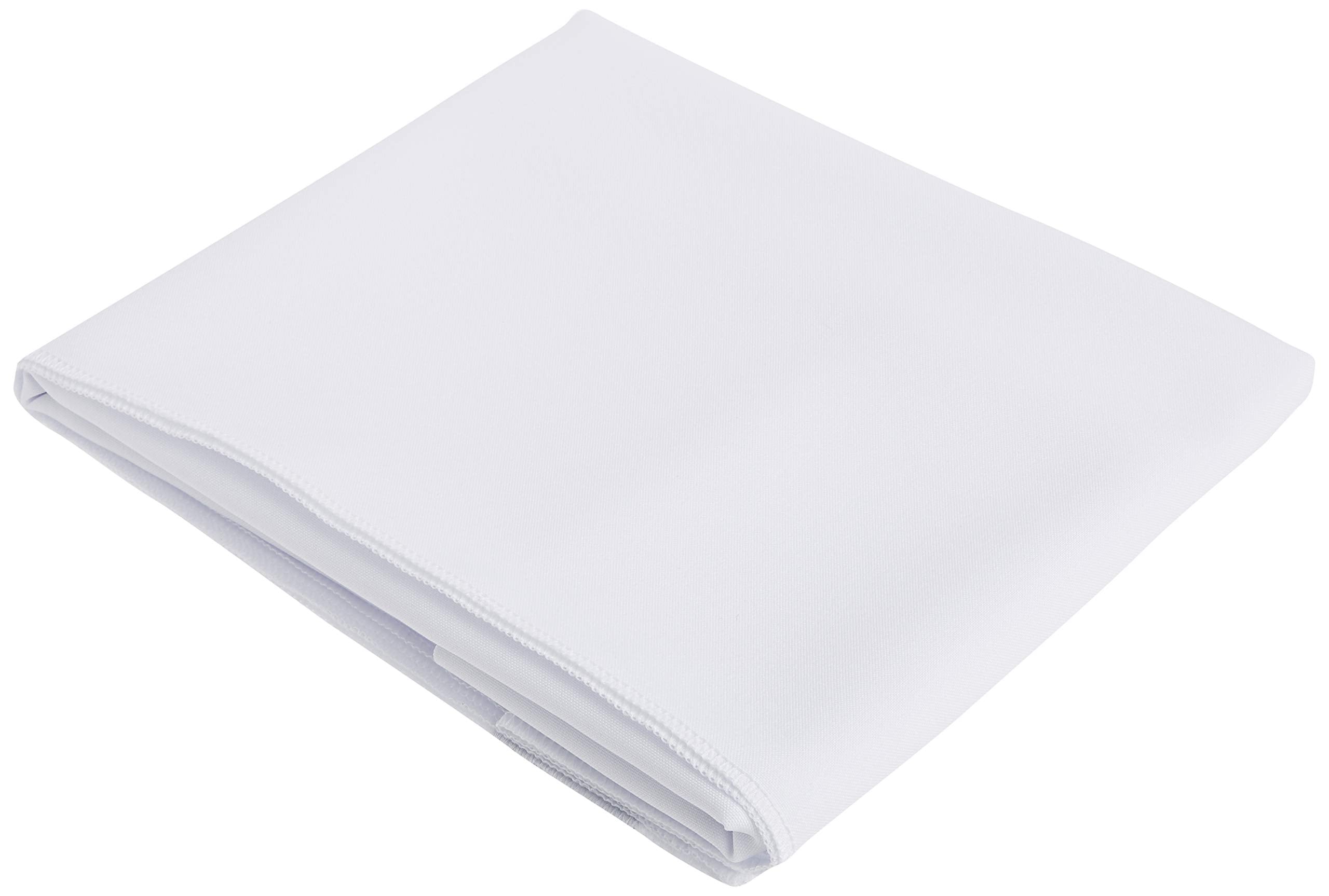 LA Linen Polyester Poplin Square Tablecloth  52 by 52-Inch  White