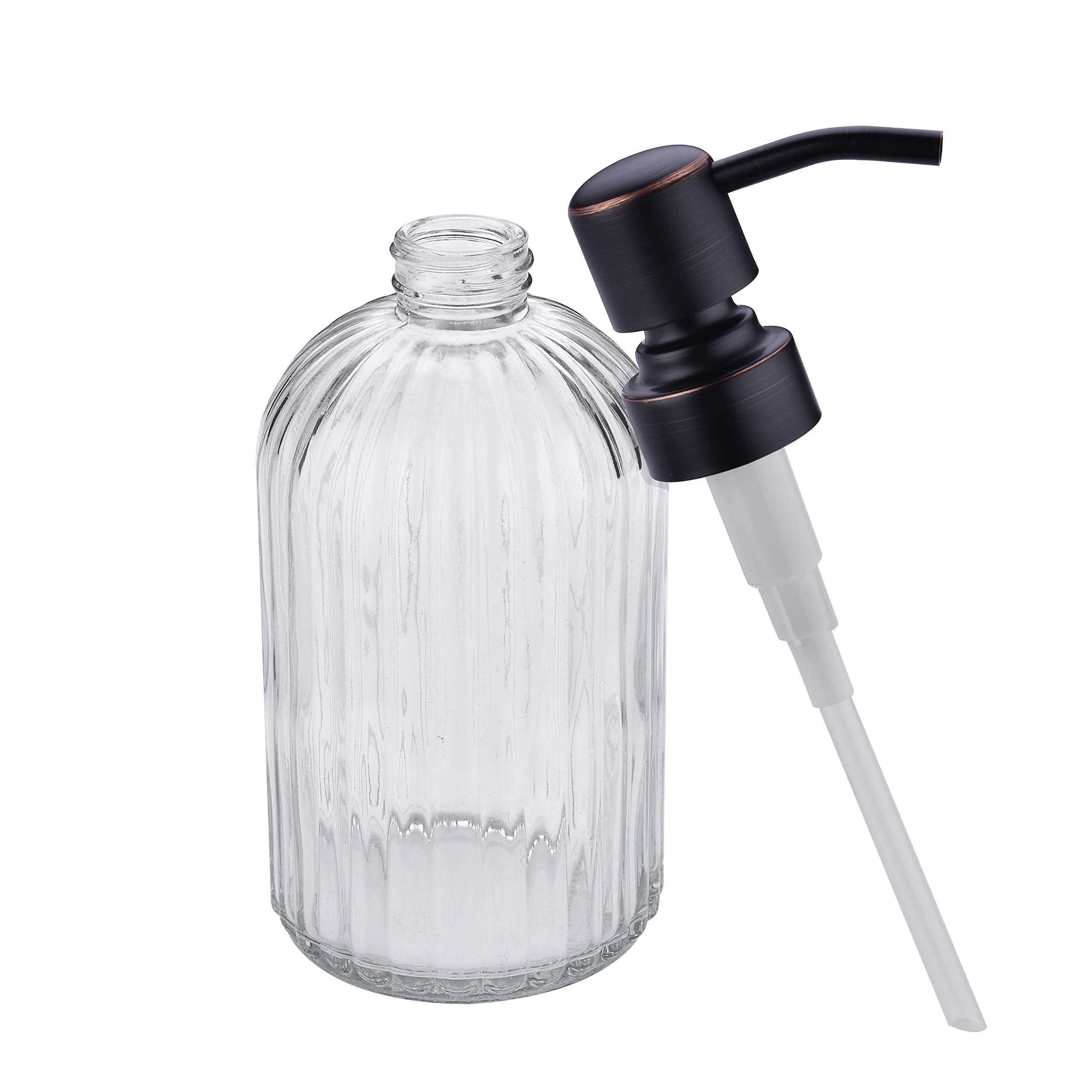 Leetcp Soap Dispenser, Dish Soap Dispenser, Bathroom Liquid Soap Dispenser, With Rustproof Stainless Steel Pump, 16 Oz Oil Rubbe
