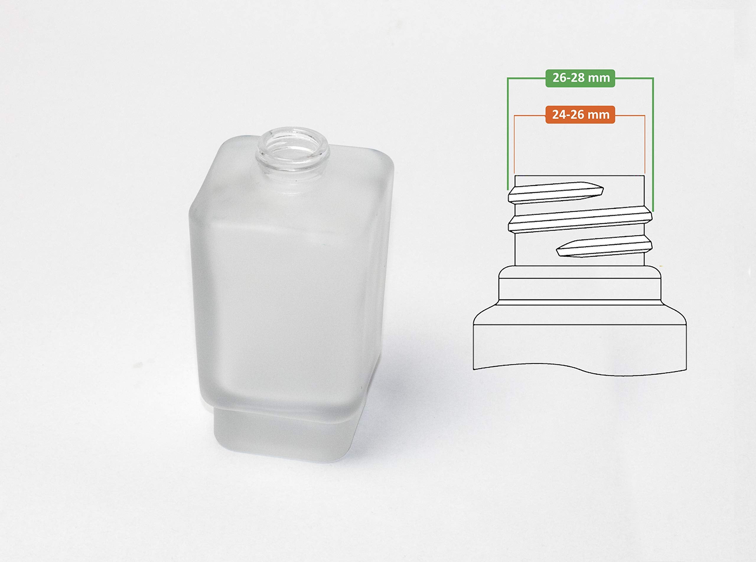 Kapitan Soap Dispenser Pump Replacement Head Black Spare Stainless Steel 28Mm Brushed Finish