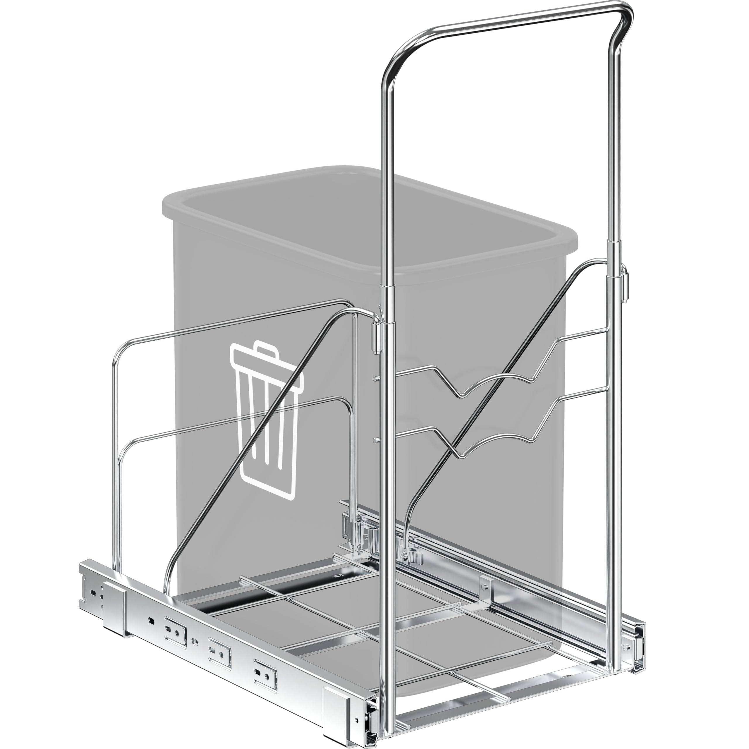 Simple Houseware Pull Out Trash Can Shelf (for 7~13 Gal, Can Not Included)