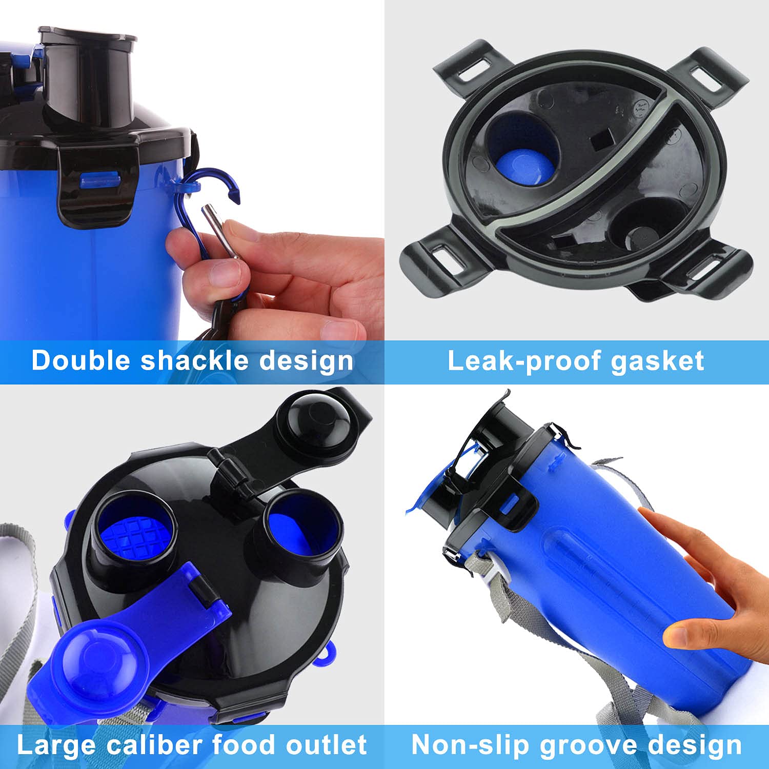 Dog Travel Water Bottle Collapsible Bowls, 2 In 1 Pet Food Container With Collapse Bowls, Outdoor Portable Water Bowls For Walki