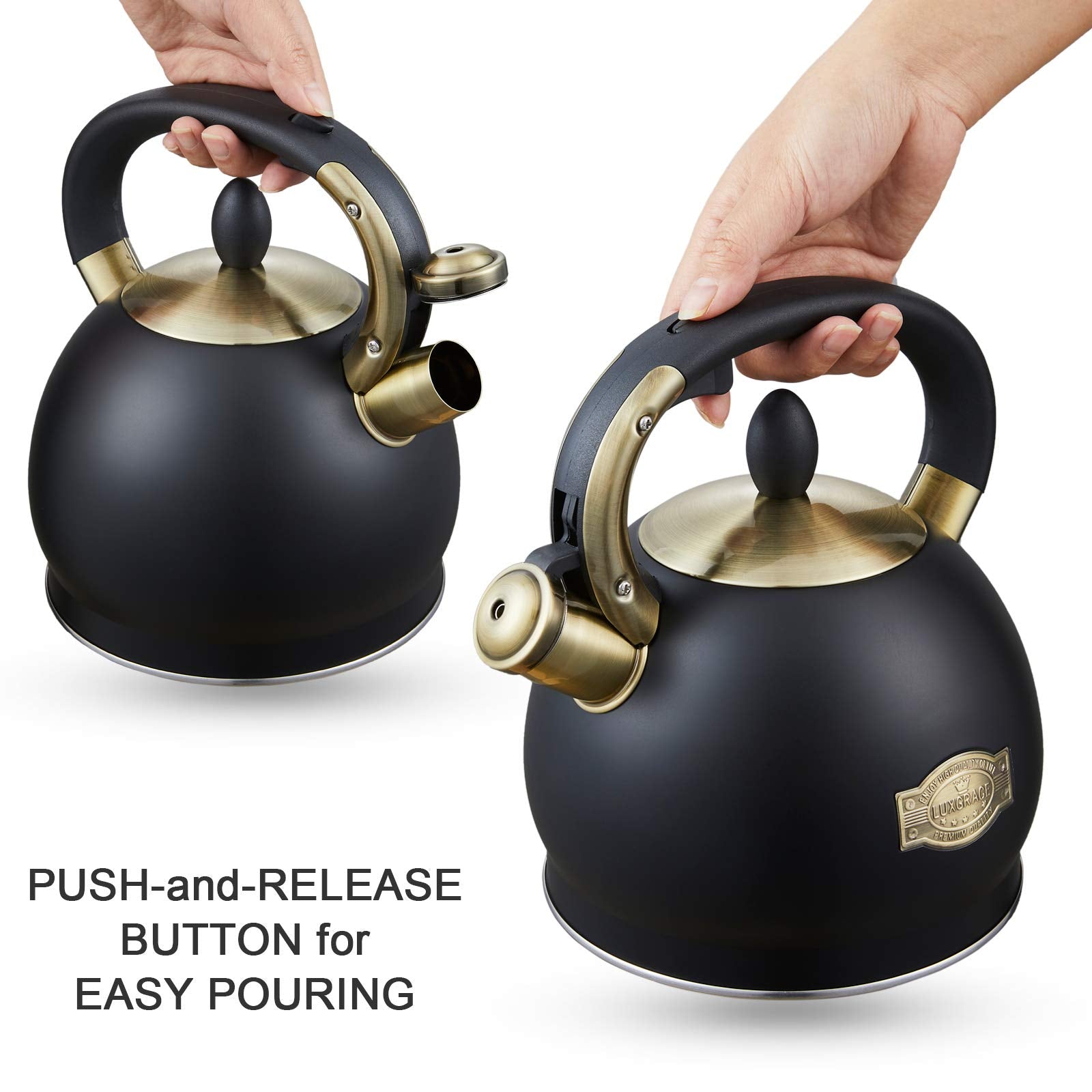 Tea Kettle -2.8 Quart Tea Kettles Stovetop Whistling Teapot Stainless Steel Tea Pots For Stove Top Whistle Tea Pot