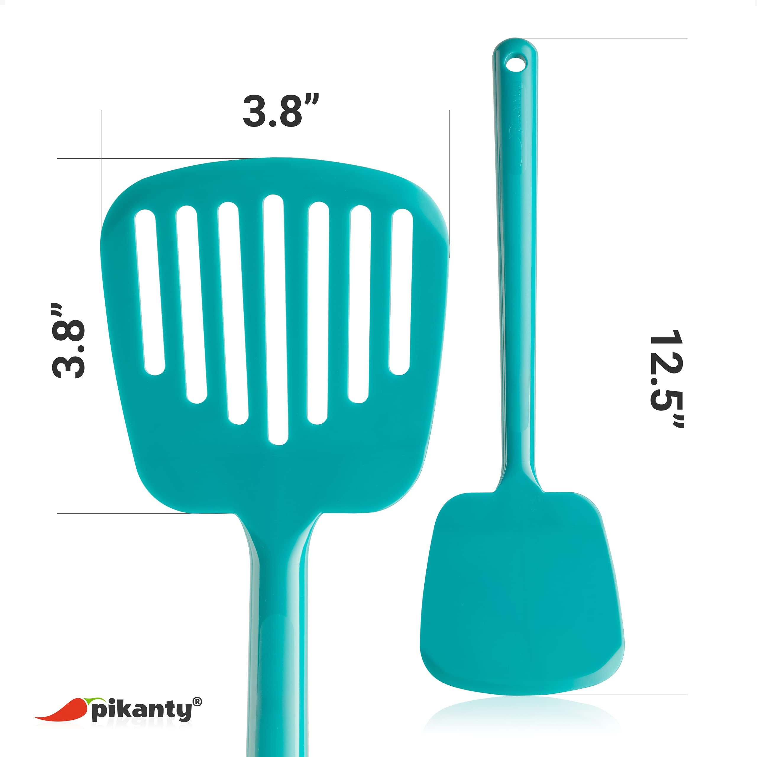 Pikanty - Spatula Turner Set Of 2 For Cooking. Great For Nonstick Cookware. Ideal For Flipping Egg, Burger, Pancake And More. Ma