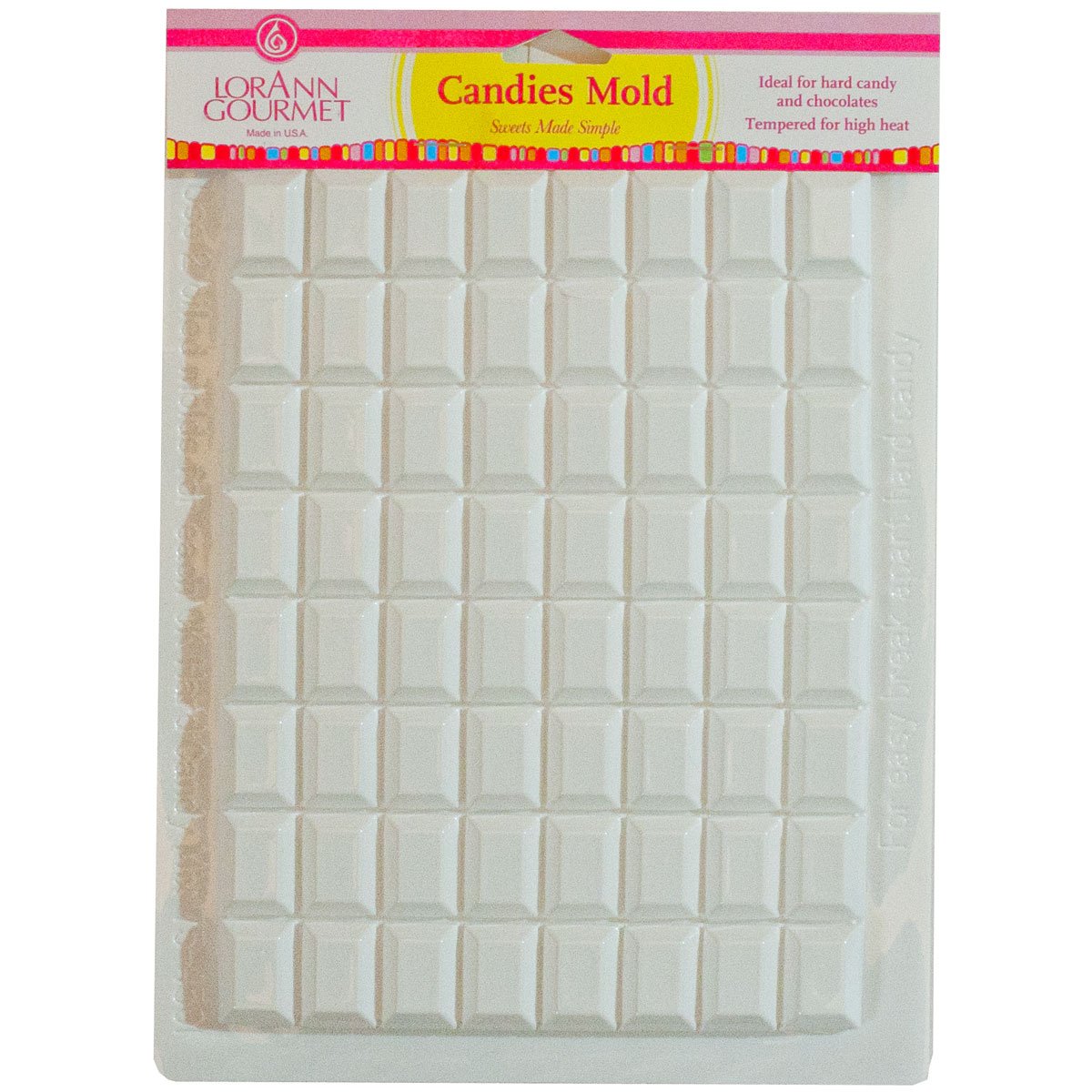 Lorann Hard Candy Making Mold Gems Set - Includes Jewels, Break Apart Hexagon, And Break-Apart Rectangle