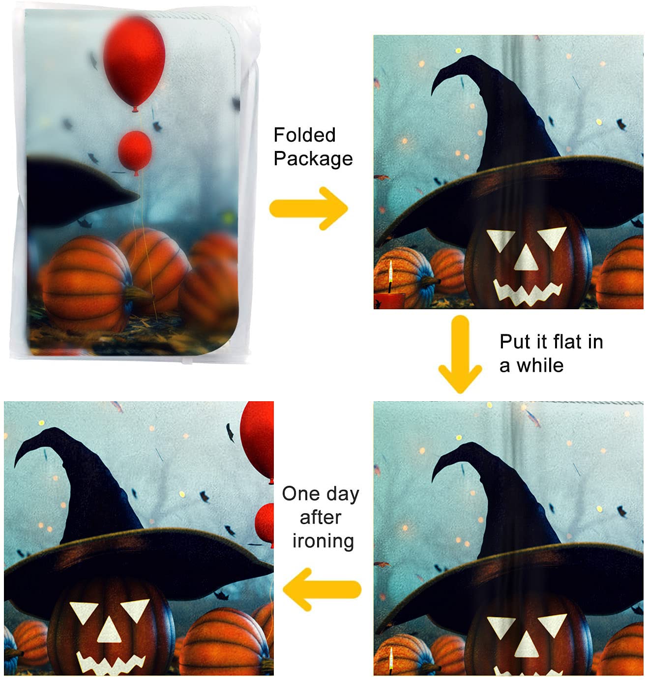 Britimes Bath Mat for Bathroom, No Slip, Halloween Green and Blue Washable Cover Floor Rug Carpets Floor Mat Bathroom Decoration