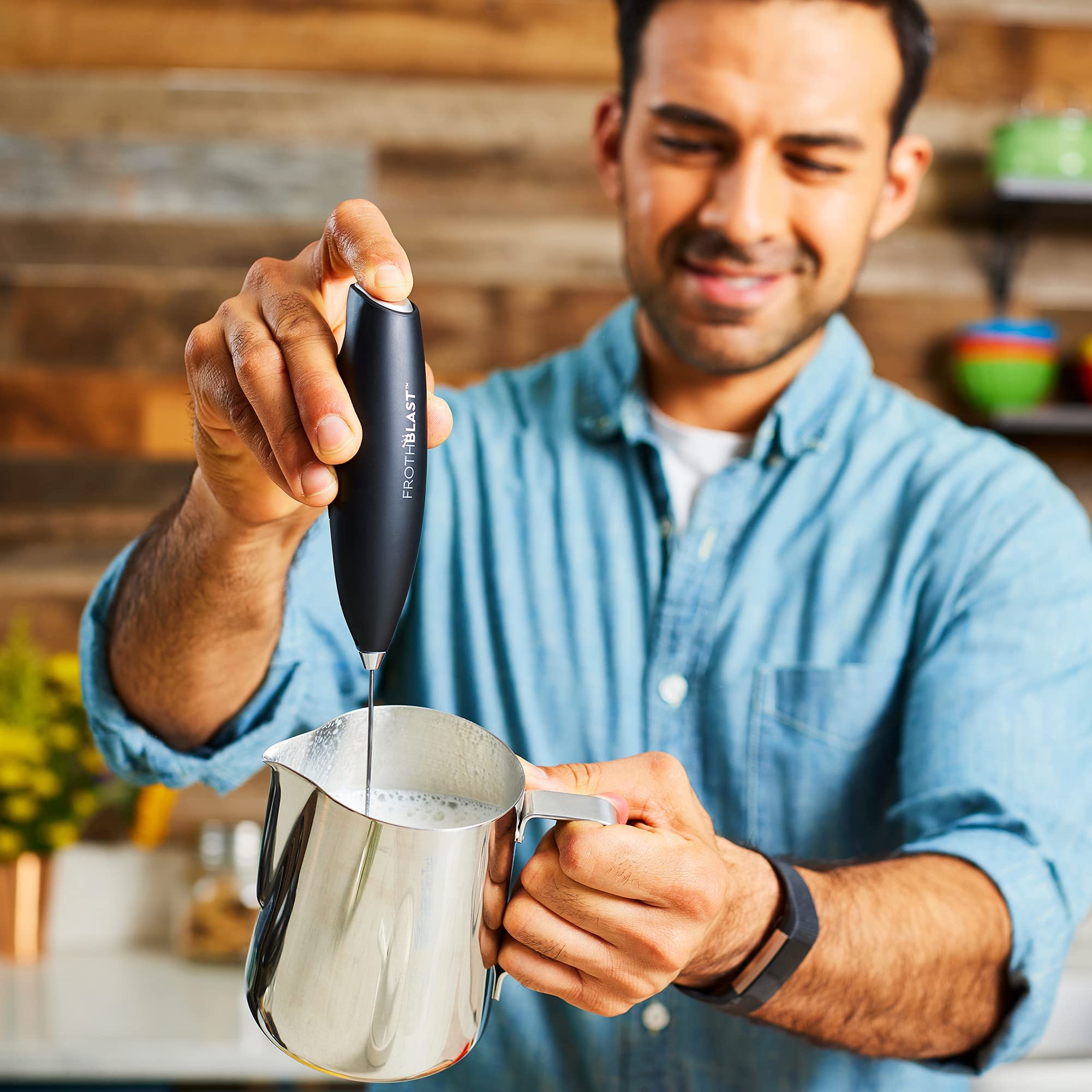 Frothblast Milk Frother Handheld For Coffee (Foam Maker) Electric Whisk Drink Mixer For Lattes, Cappuccino, Frappe, Matcha, Hot
