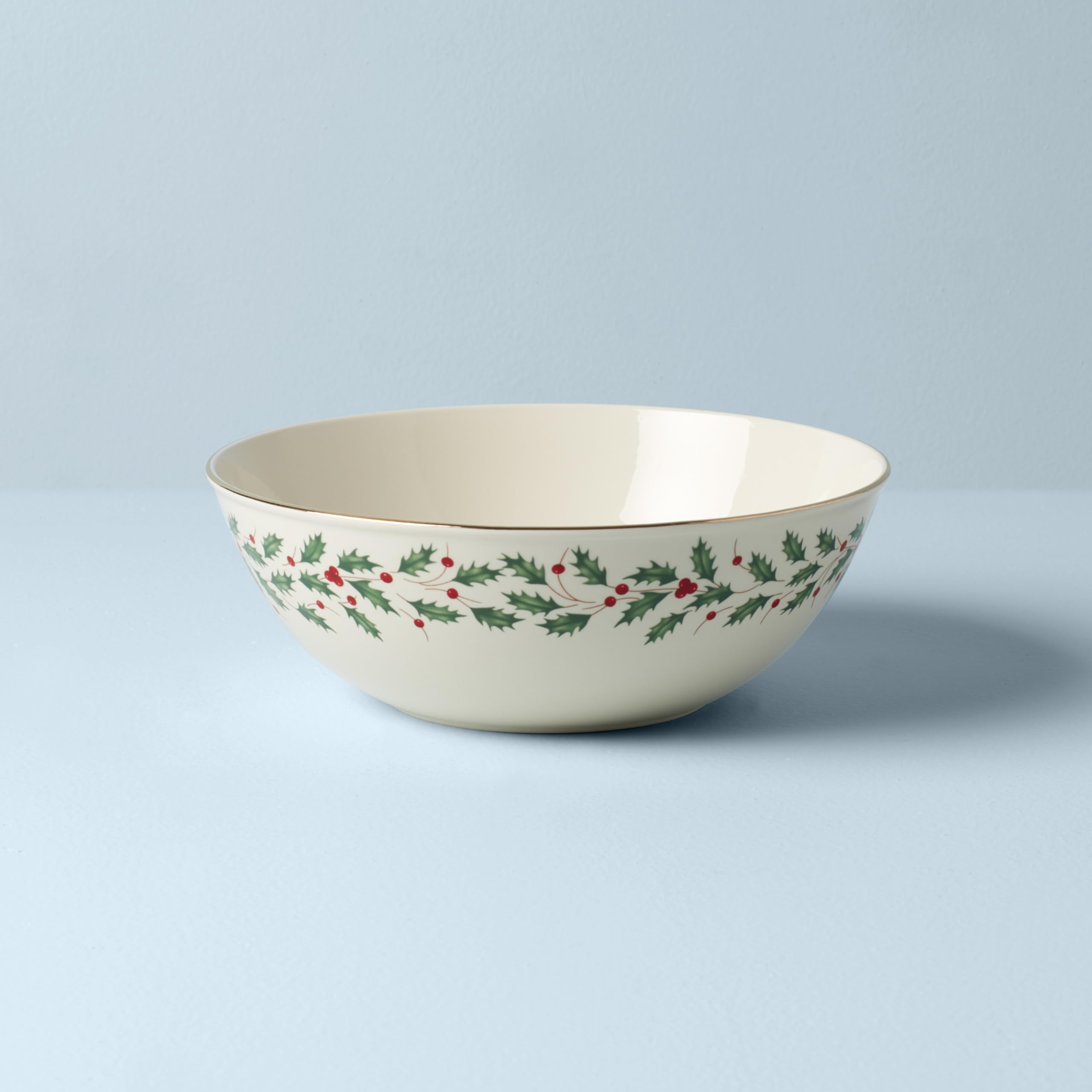 Lenox Holiday Serving Bowl, 10.25, Red & Green