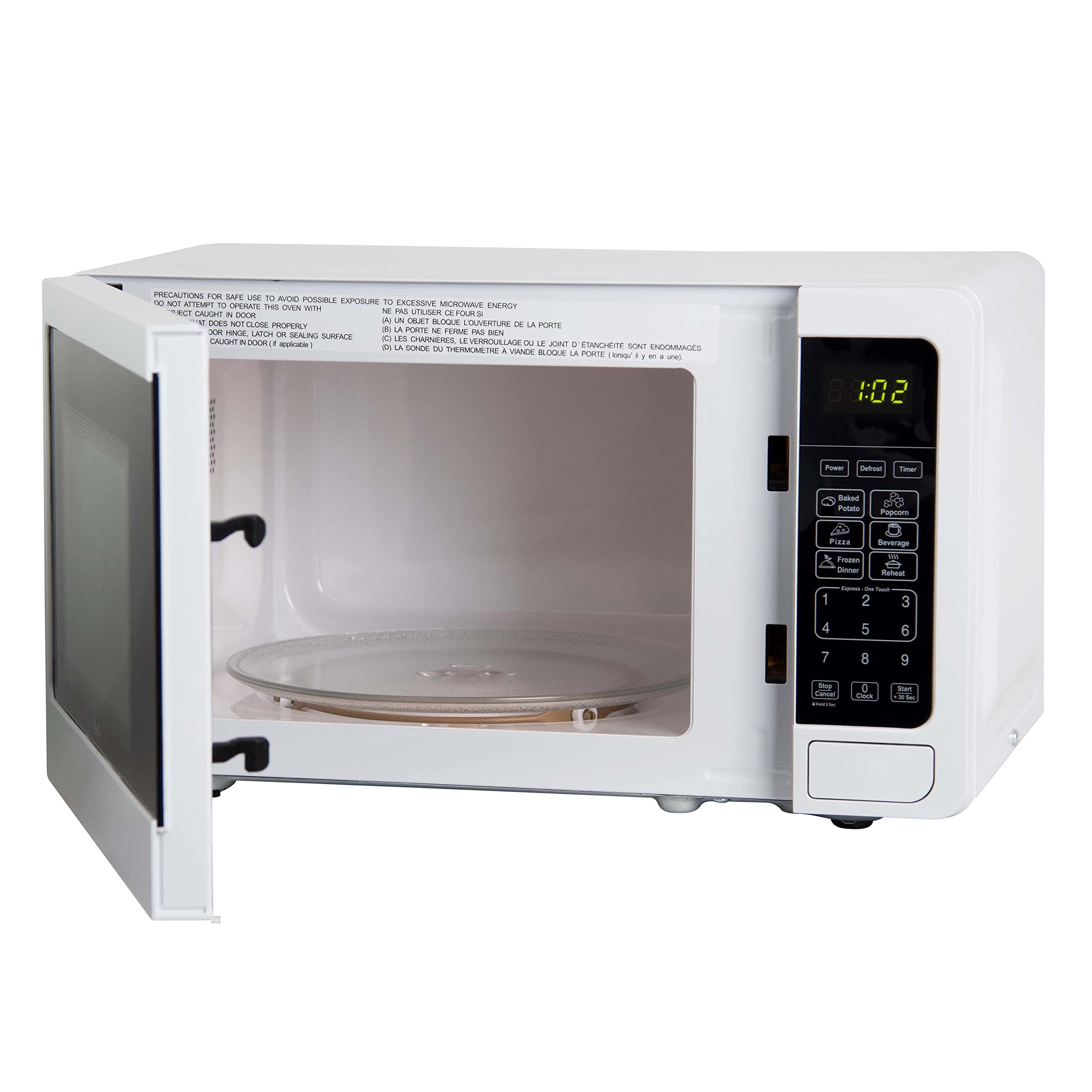 Avanti Mt7V0W Microwave Oven 700-Watts Compact With 6 Pre Cooking Settings, Speed Defrost, Electronic Control Panel And Glass Tu