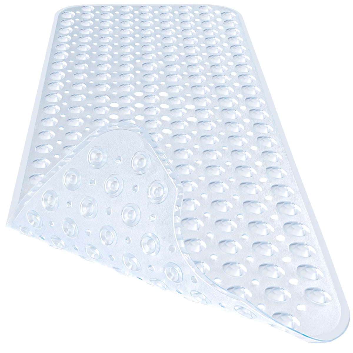 Naoloture Extra Long Clear Bathtub Mat Non Slip, Soft Bath Mat For Tub 40 X 16 Inch Full Size, Bath Tub Shower Mats For Bathroom