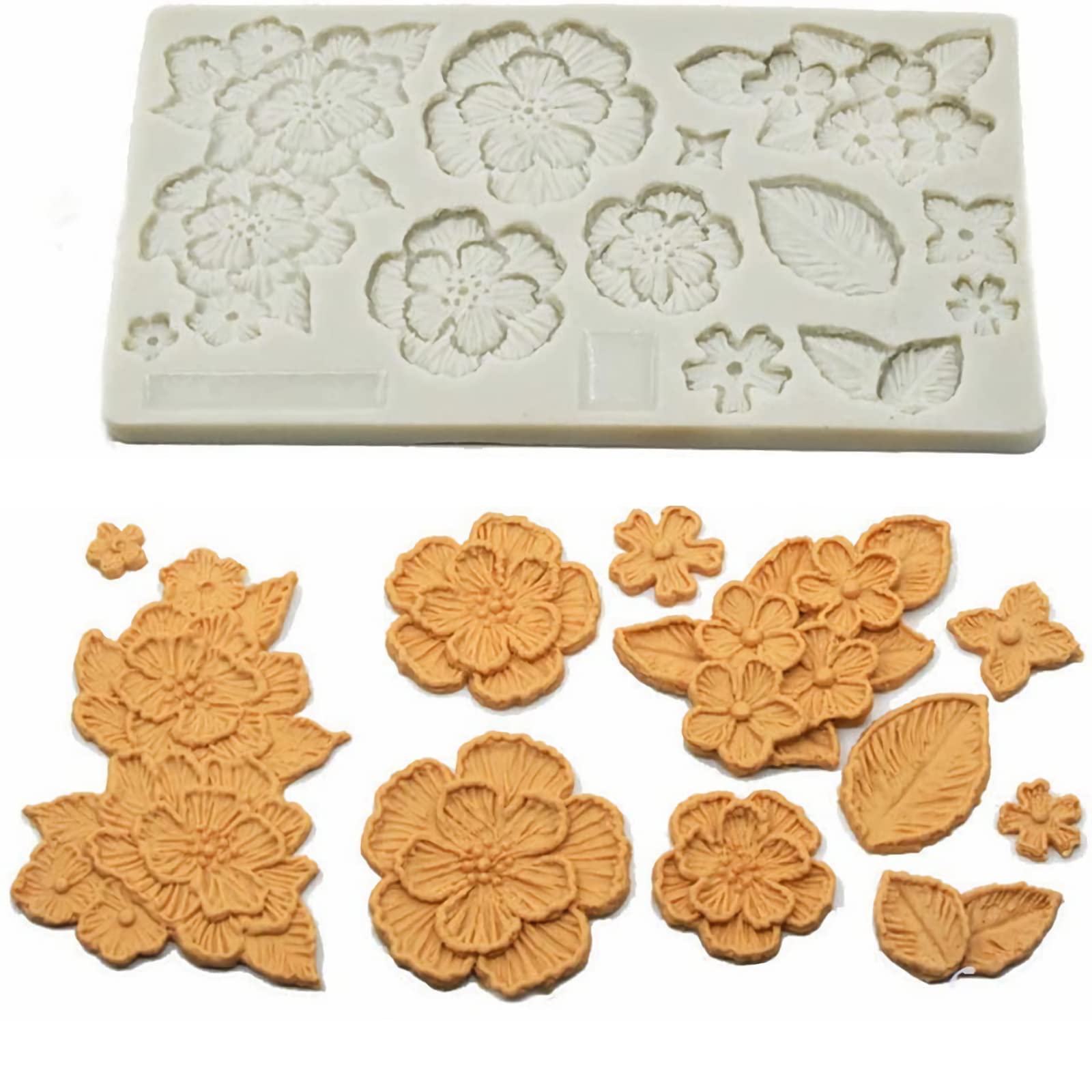 Silicone Fondant Moulds, Border Mould Mat For Wedding Cake Decorating, Decorating Tool (Flower Mould)