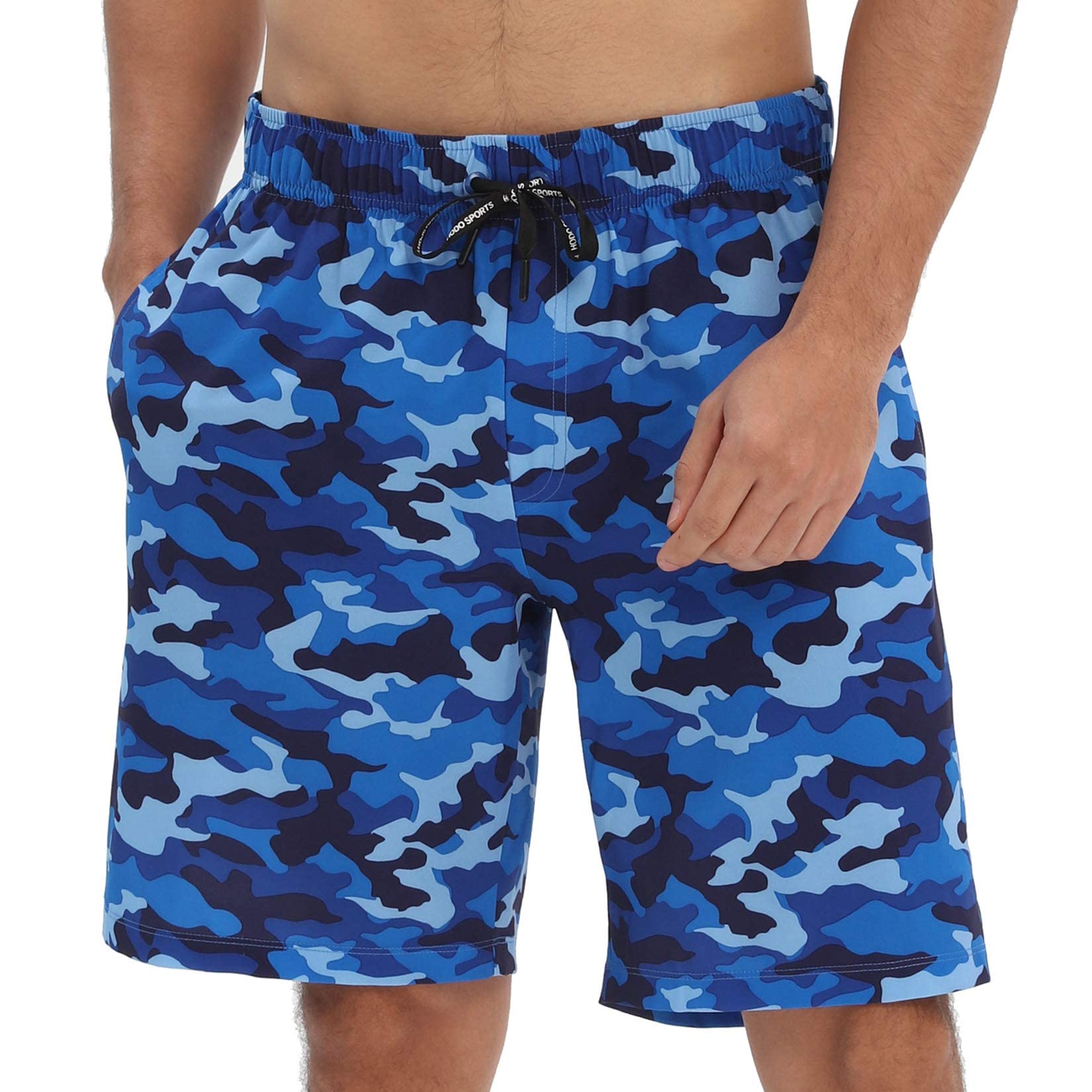 HOdo Mens Swim Trunks 9 Quick Dry Swim Shorts Bathing Suit Blue camo