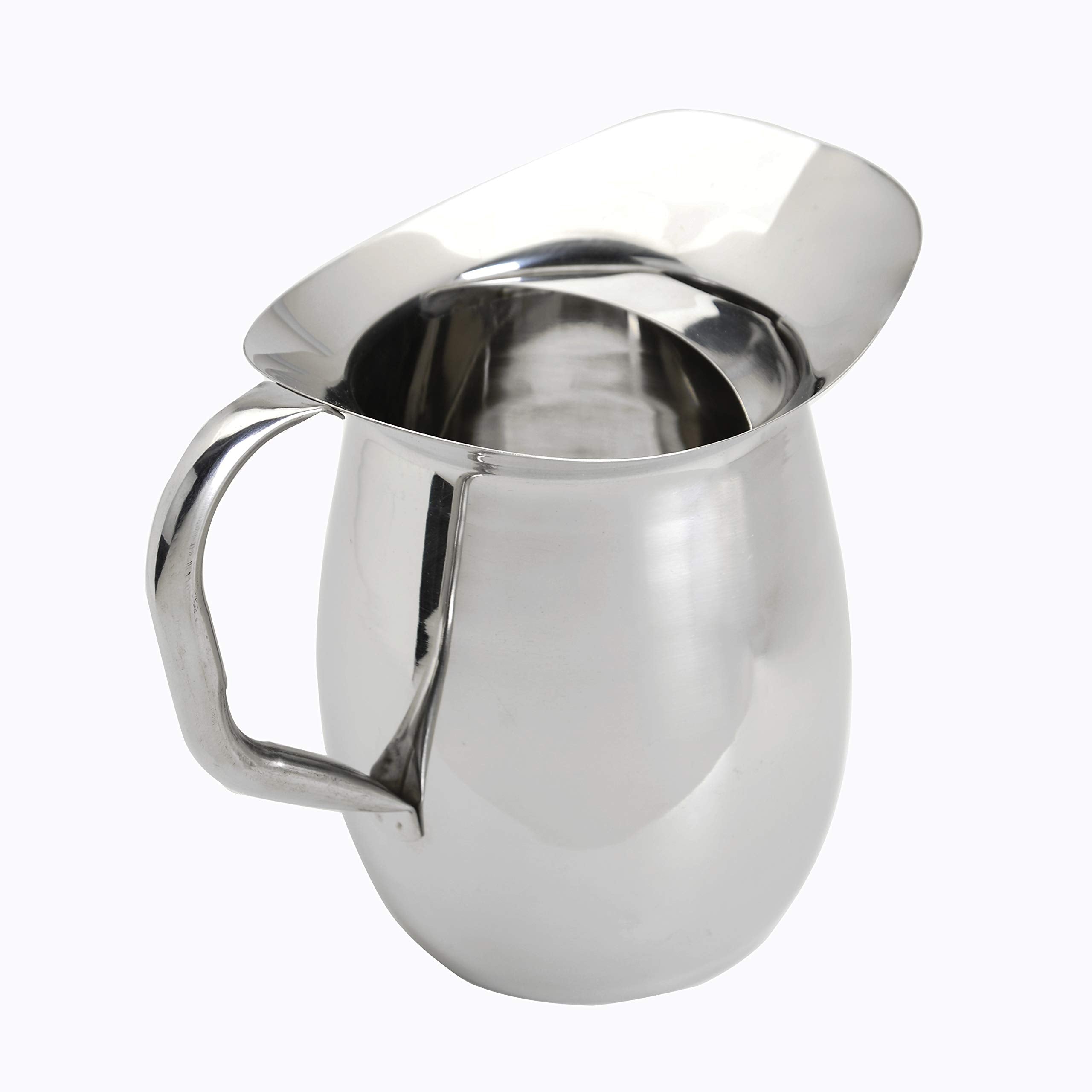 Update International Bp-2G 2 Qt. Stainless Steel Bell Pitcher W/Ice Guard, Silver