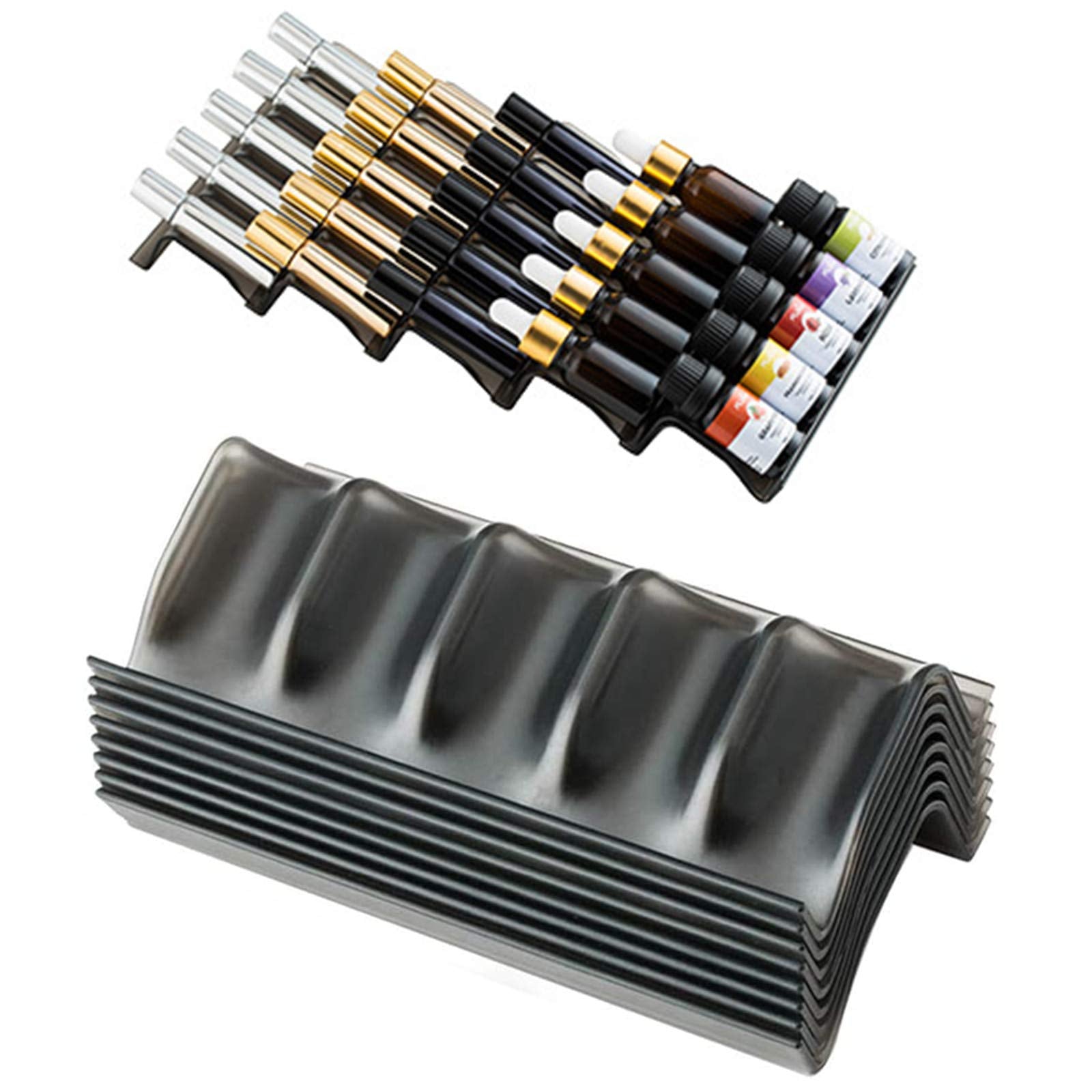 HAN SHENG 8 Pcs Shelf Essential Oils Storage Racks Oil Bottles Expandable Essential Oil Holders Convenient Storage for Organizin