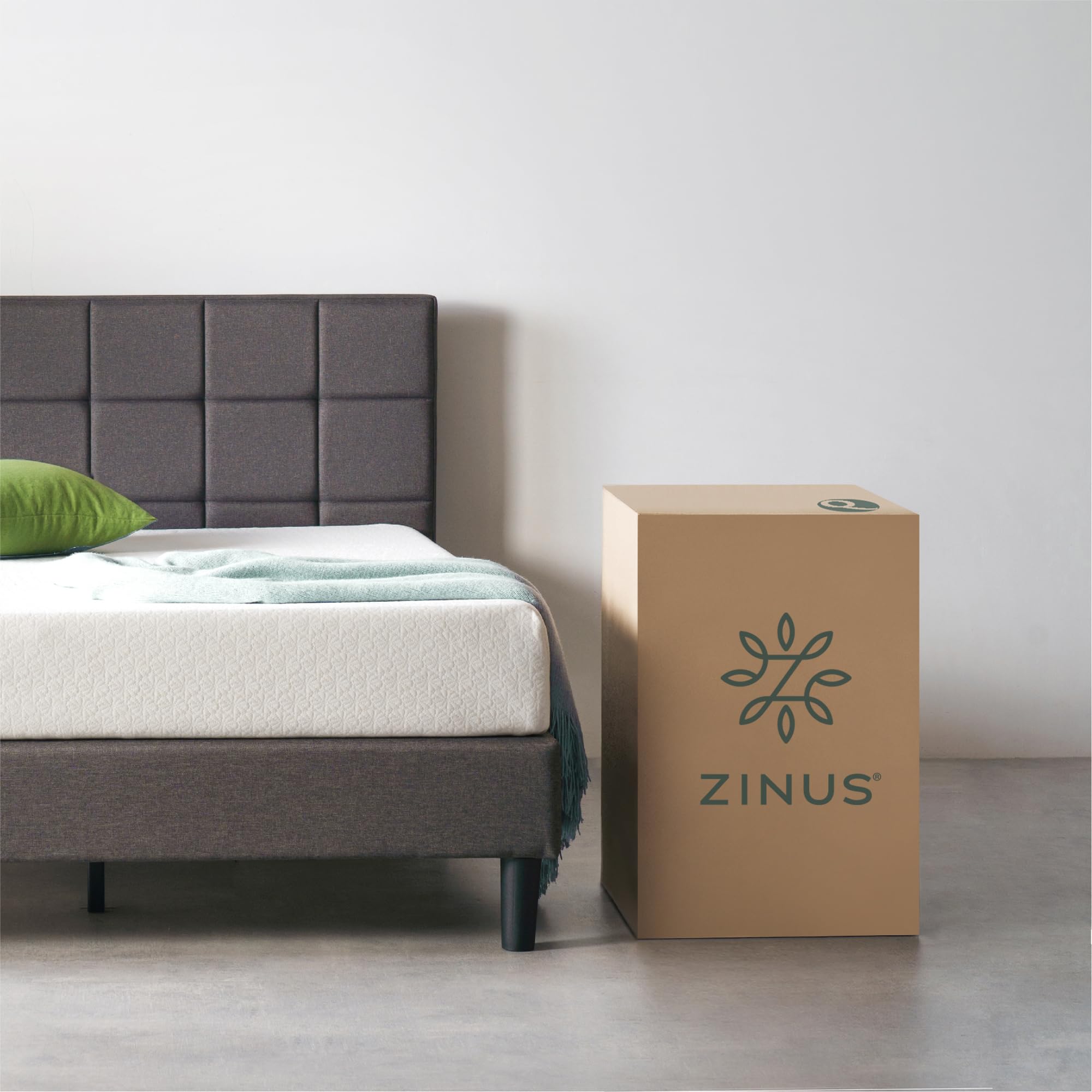 Zinus 8 Inch Green Tea Activfresh(R) Memory Foam Mattress, Twin, Mattress In A Box With Compact Wonderbox Packaging, Certipur-Us