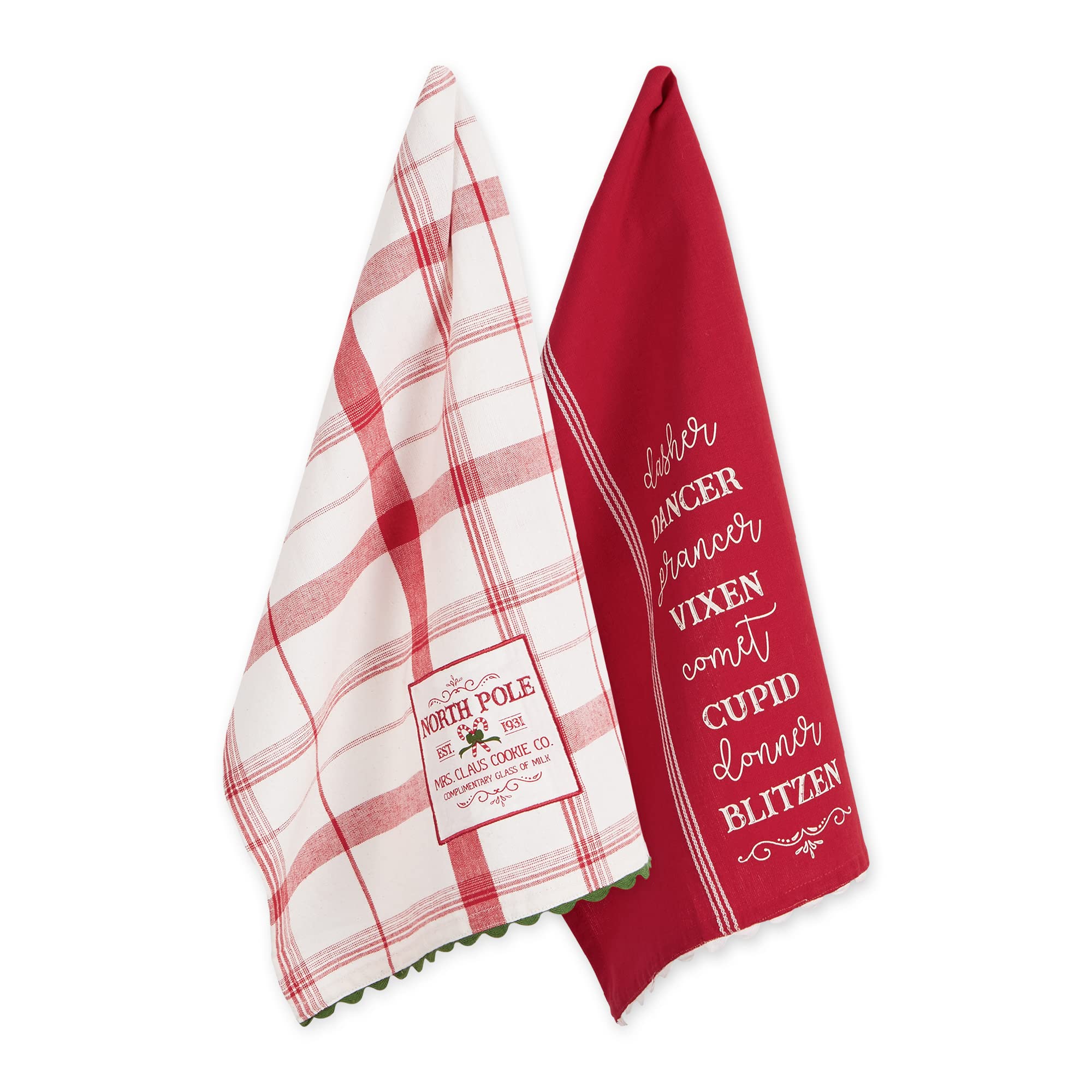 ASST NORTH POLE DISHTOWEL SET/2