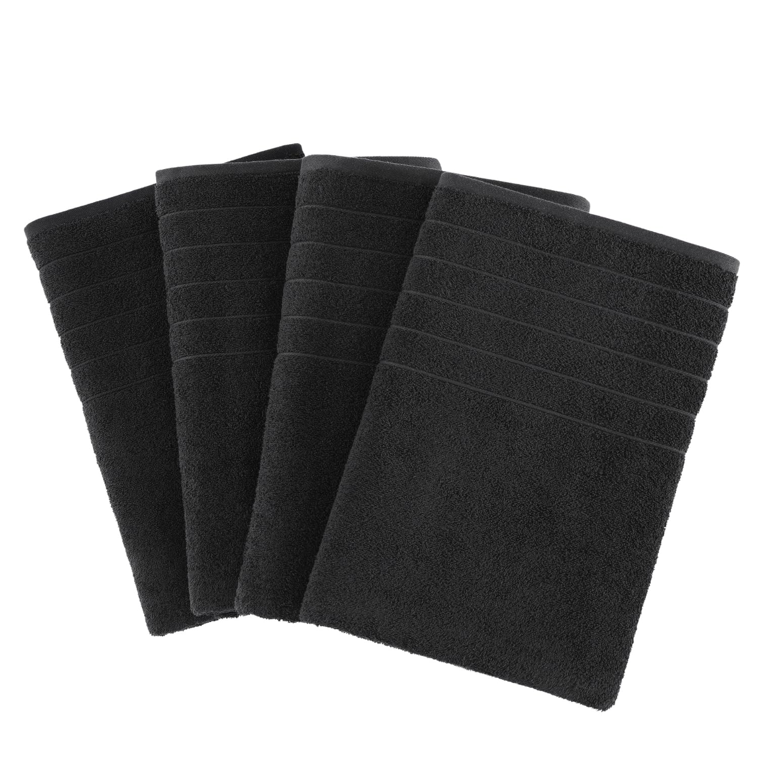 Casa Platino Bath Towel 4 Pack Premium, Large Bath Towels (30''X 60''), 100% Ring Spun Cotton Bath Towel, Lightweight Black Bath