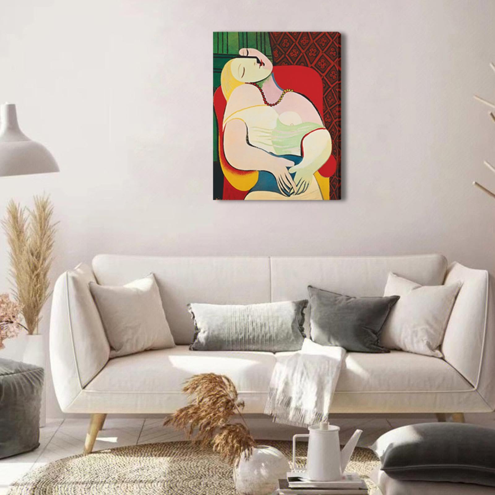 Pablo Picasso'S Wall Art -The Dream By Pablo Picasso Wall Art Women Painting Modern Canvas Wall Art Abstract Picasso Paintings B