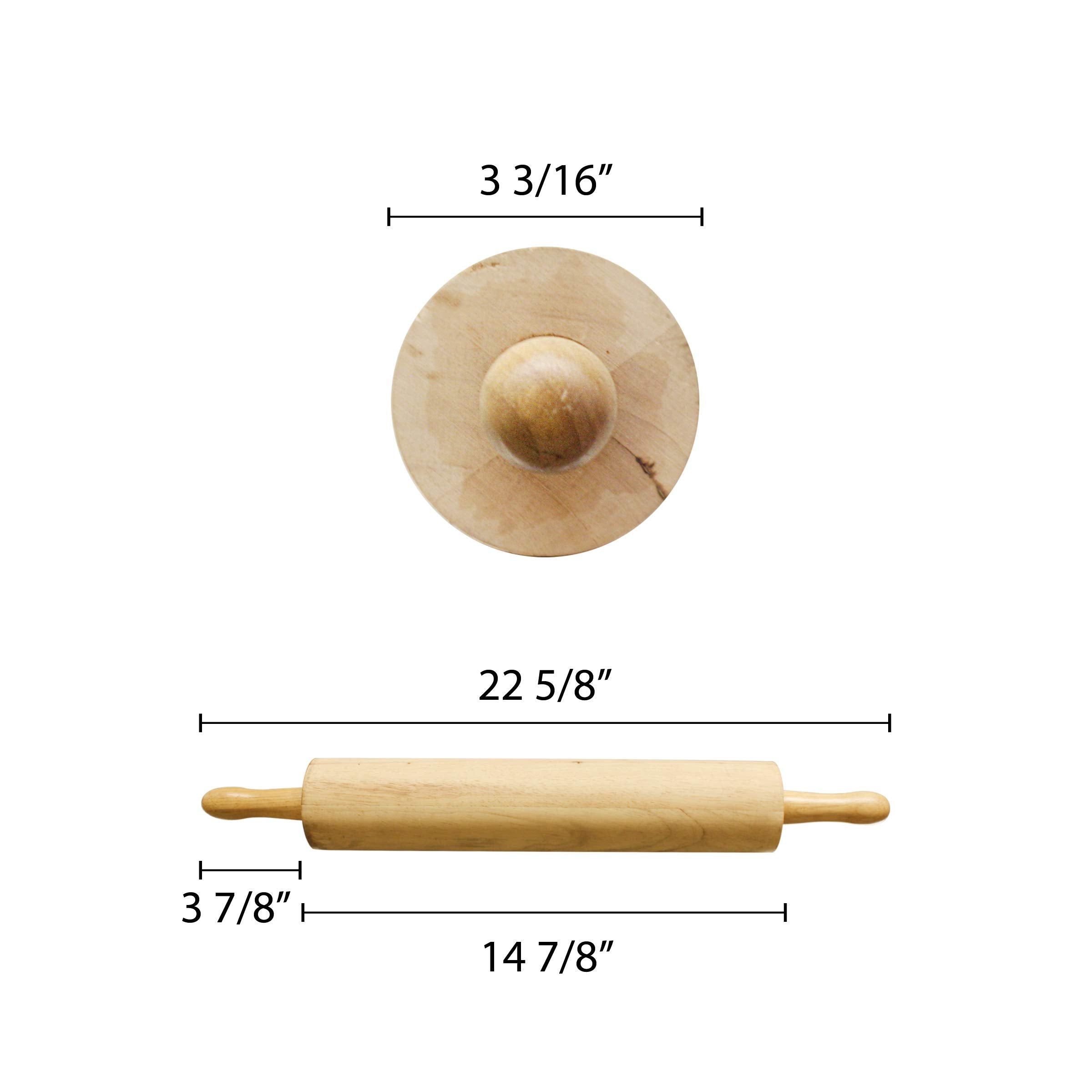 Thunder Group 15 Inch Wooden Rolling Pin