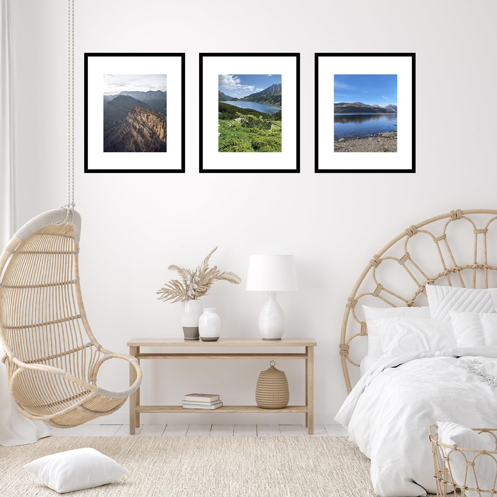 JCJMY 16x20 Picture Frame with 11x14 Mat, Display Photo 11x14 with Mat or 16 x 20 Without Mat, Wall Hanging Large 16 by 20 Poste