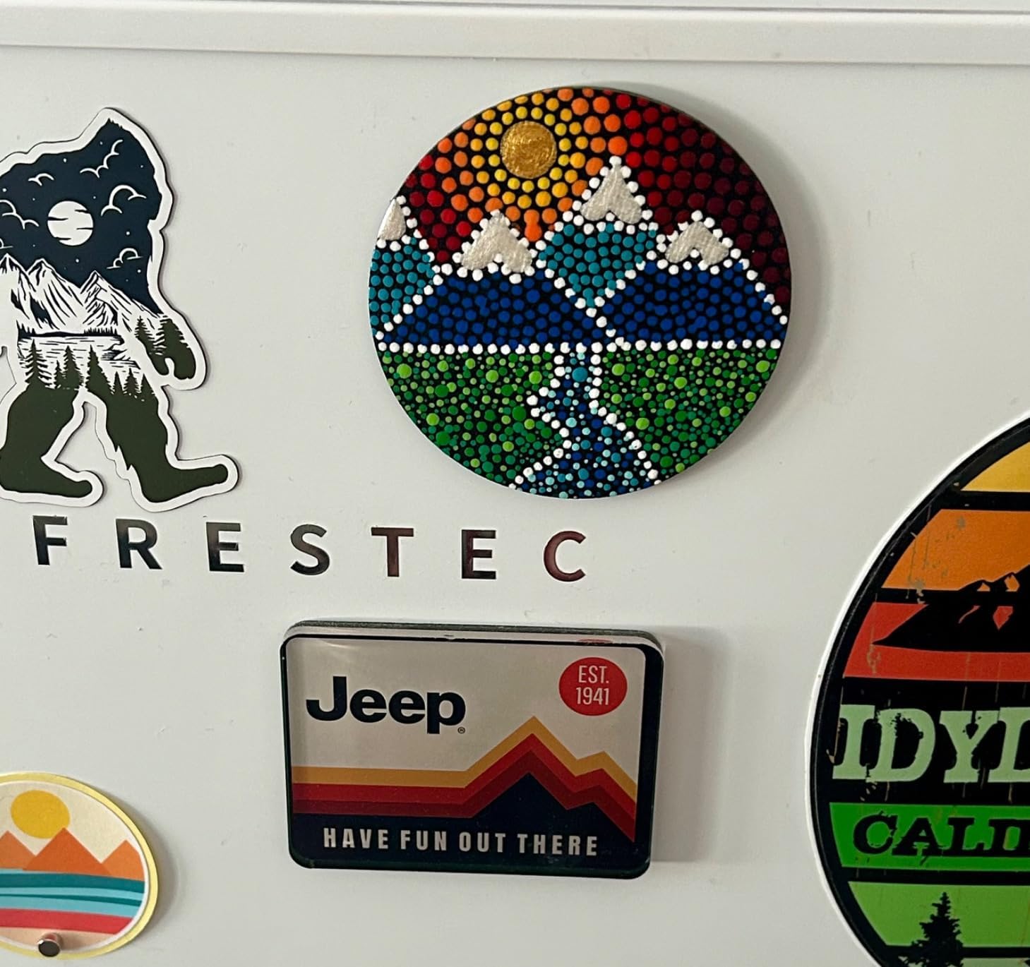 Jeep Have Fun Out There Acrylic Magnet (2.75 X 2 Inches)