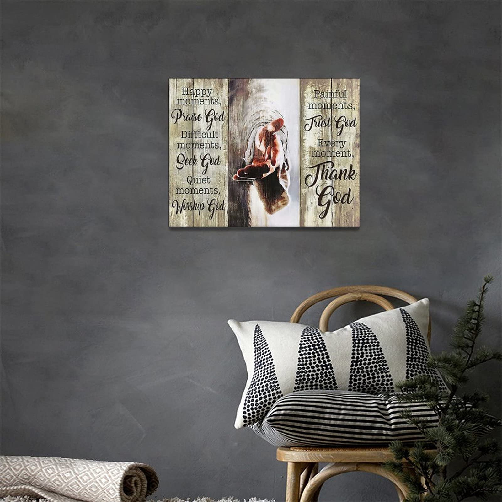 Amazing Jesus Poster Christian Religious Canvas Wall Art Every Moment Thank God Painting Christ Pictures Prints Hand Of God Artw