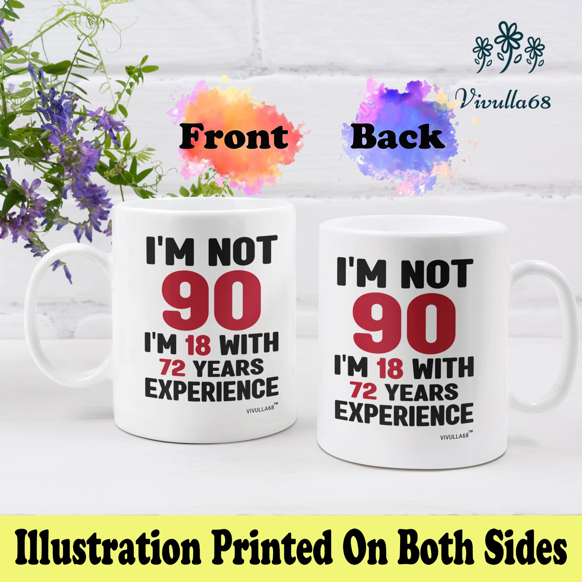 Vivulla68 90Th Birthday Gifts For Women Men, 90 Year Old Birthday Gifts For Women, 90Th Birthday Gift Ideas, Gifts For 90 Year O