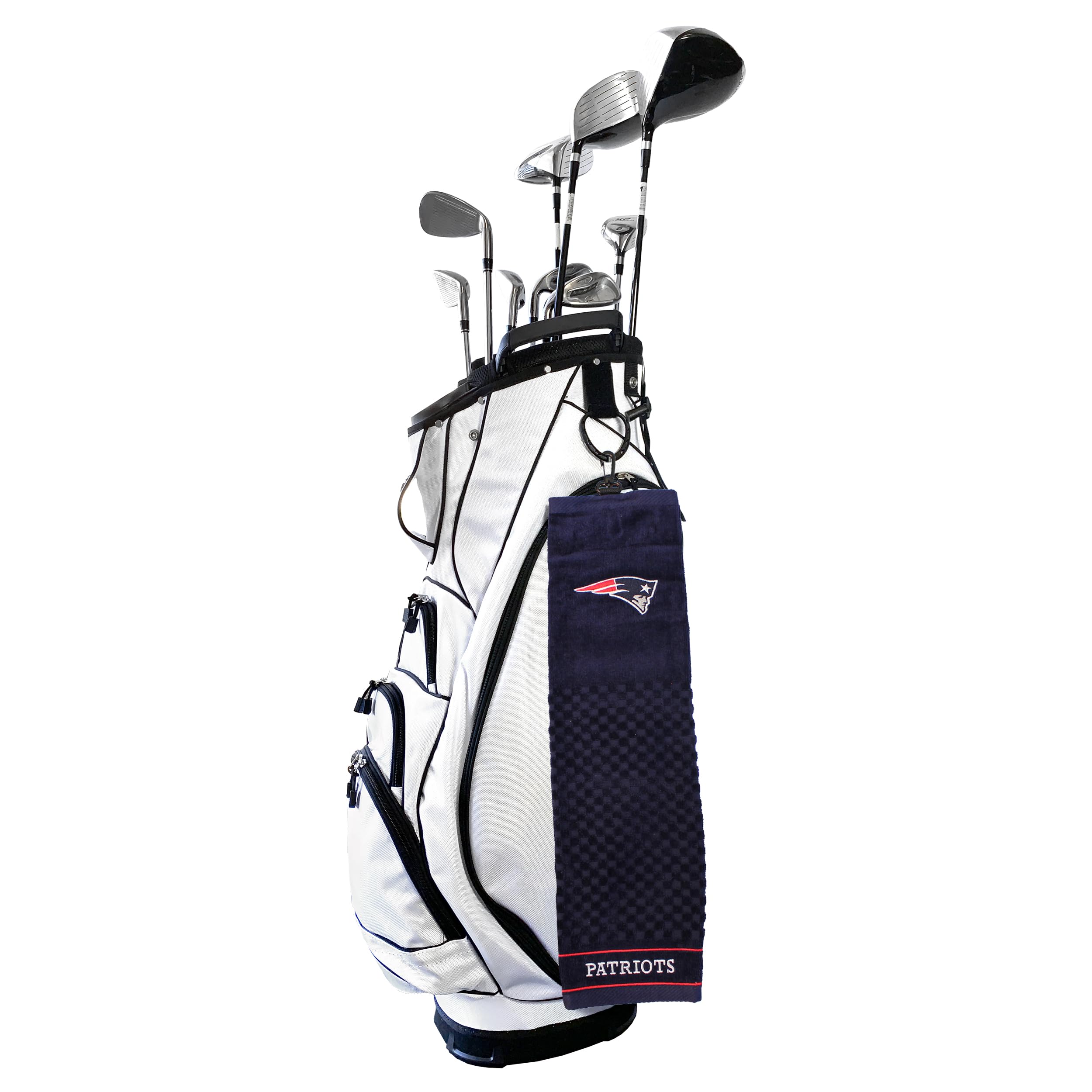 Team Golf Nfl New England Patriots Embroidered Golf Towel Embroidered Golf Towel, Checkered Scrubber Design, Embroidered Logo