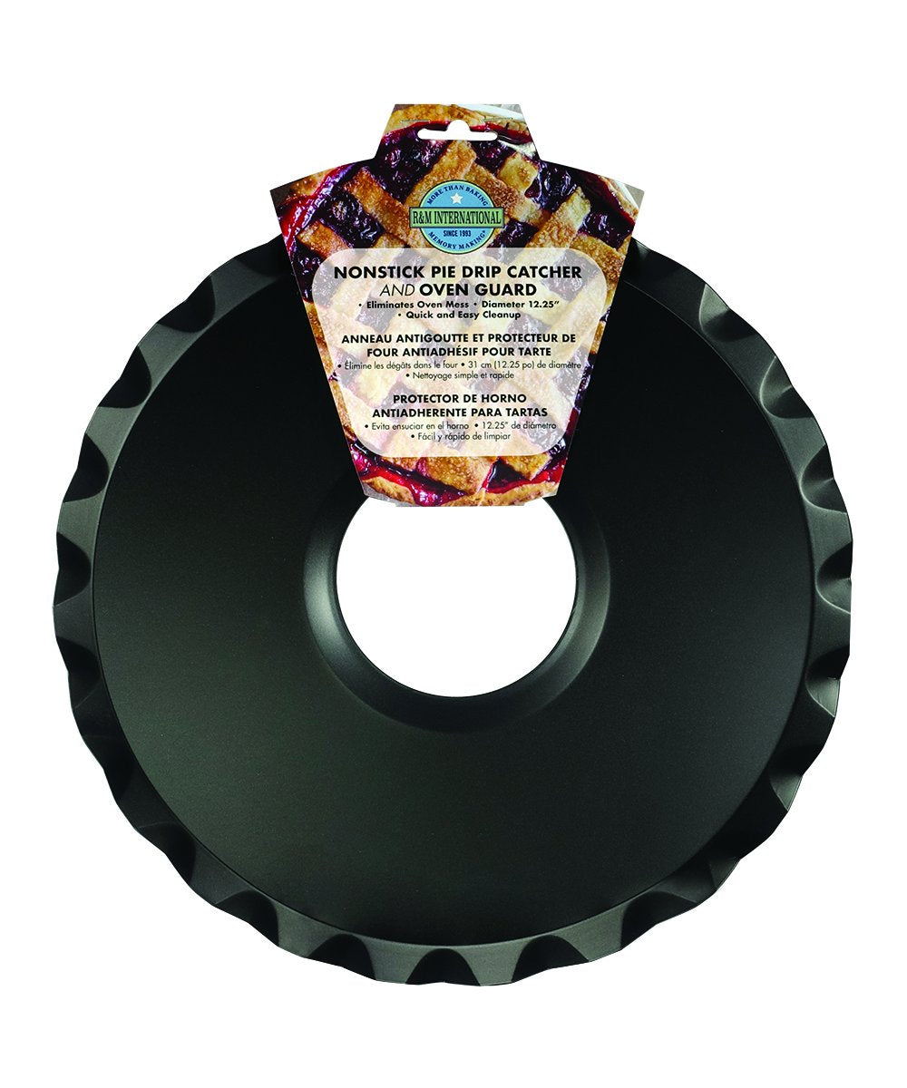 R&M International Non-Stick 12.25'' Pie Drip Catcher And Oven Guard