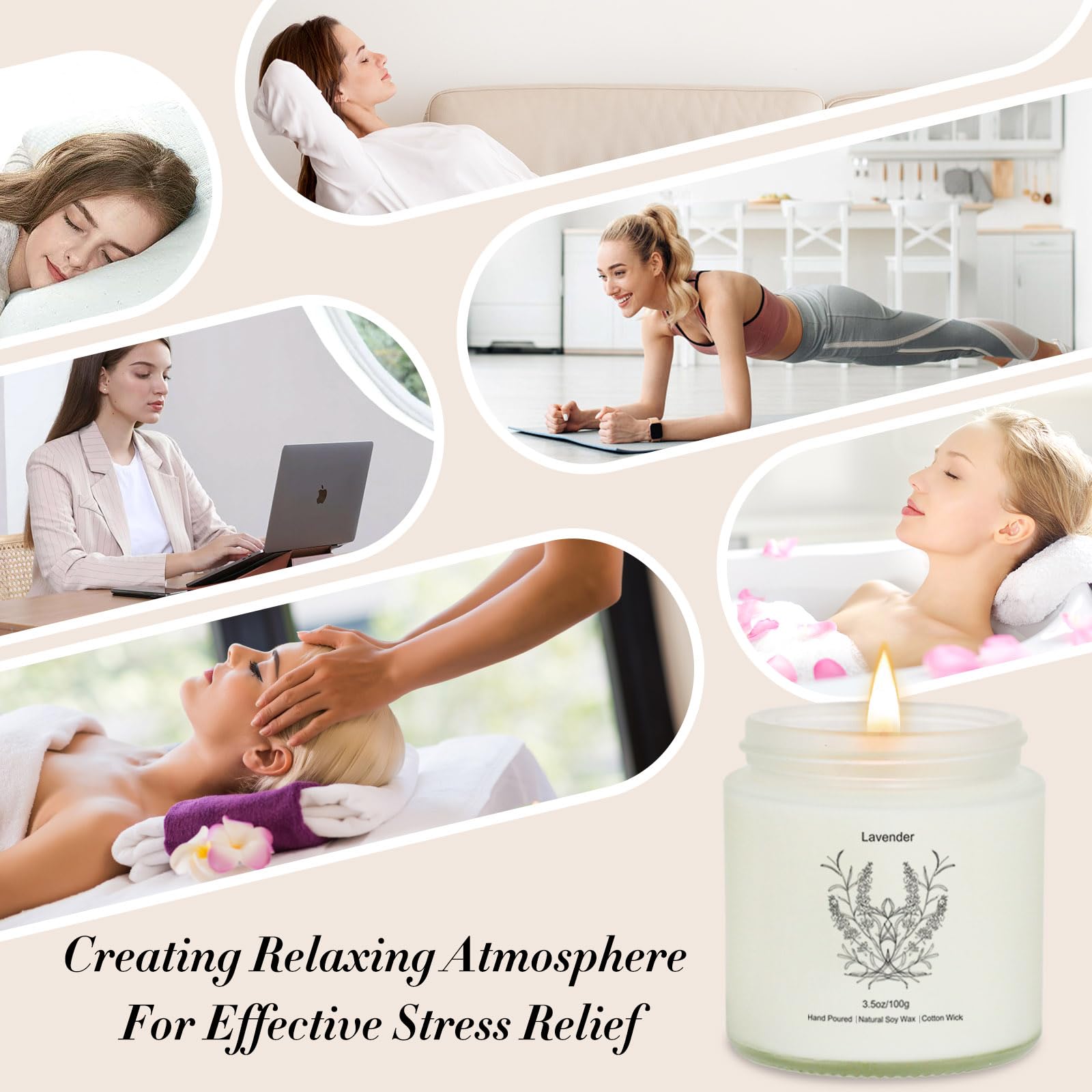 8 Pack Candles for Home Scented, Aromatherapy Candles Gifts Set for Women, Natural Soy Wax Jar Candles Set, Stocking Stuffers fo