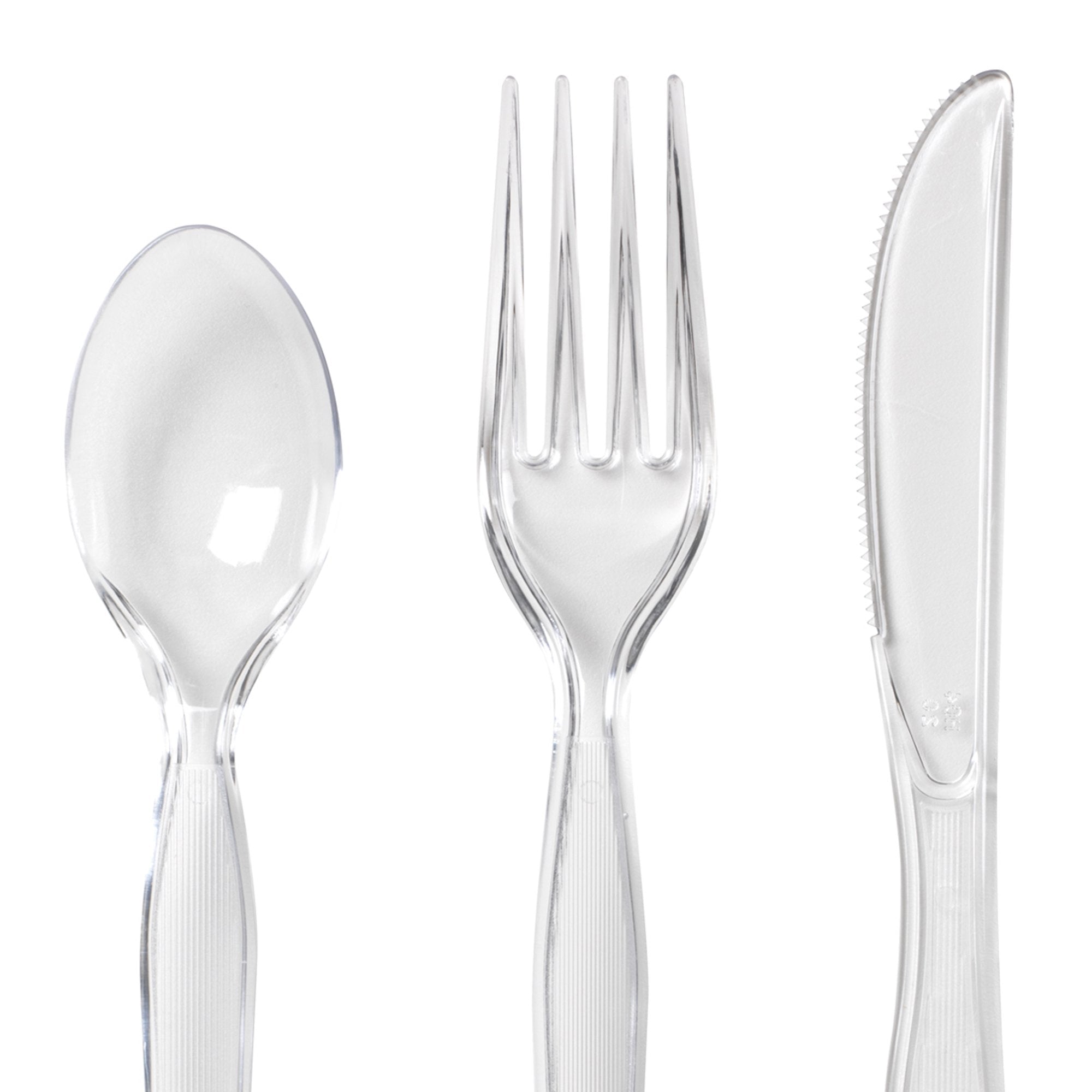 Dixie 7.13'' Heavy-Weight Polystyrene Plastic Fork By Gp Pro (Georgia-Pacific), Clear, Fh017 , Case Of 1,000