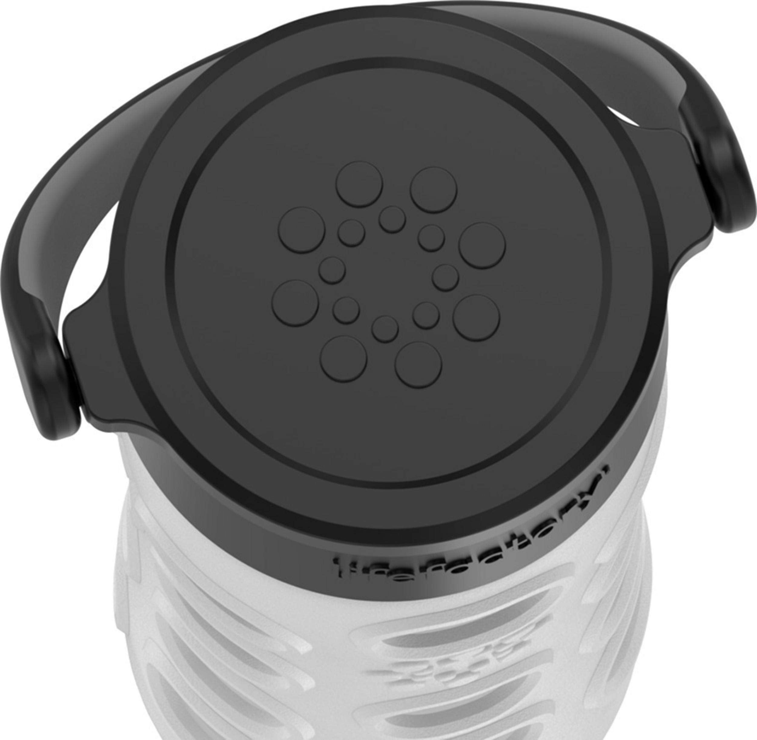 Lifefactory 12-Ounce Bpa-Free Glass Water Bottle With Classic Cap And Protective Silicone Sleeve, Optic White