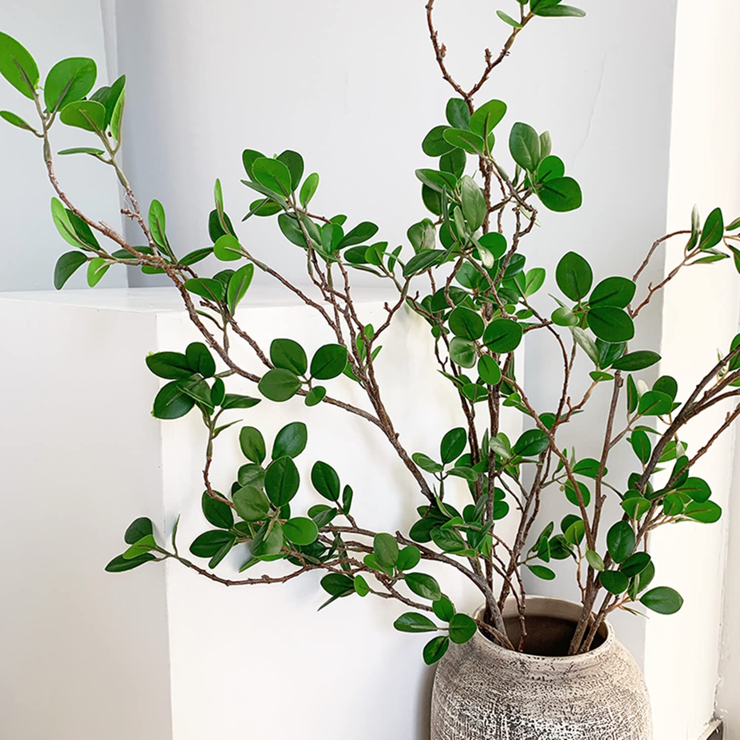 Melorca&Guilla Artificial Plants,6PCS 43.3 Green Faux Branches for Vase,Artificial Plants for Shop Garden Office Home D  cor